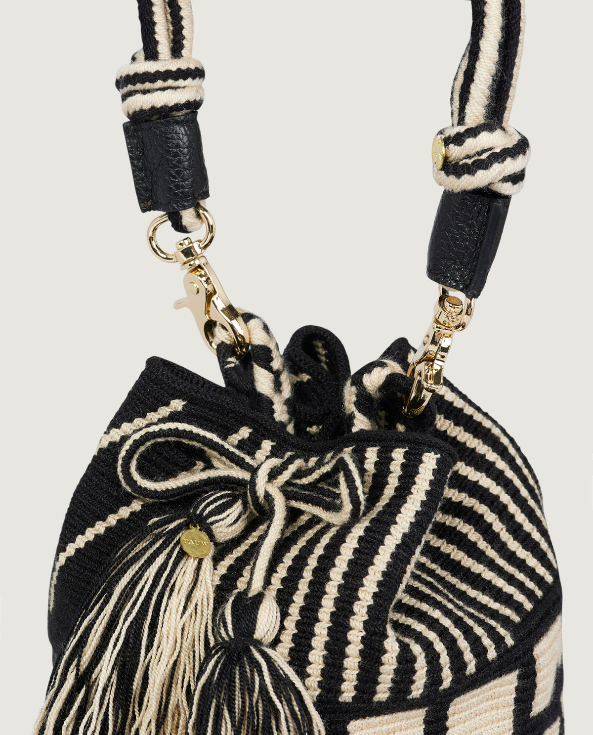 Macramé Crossbody Tas - Zwart