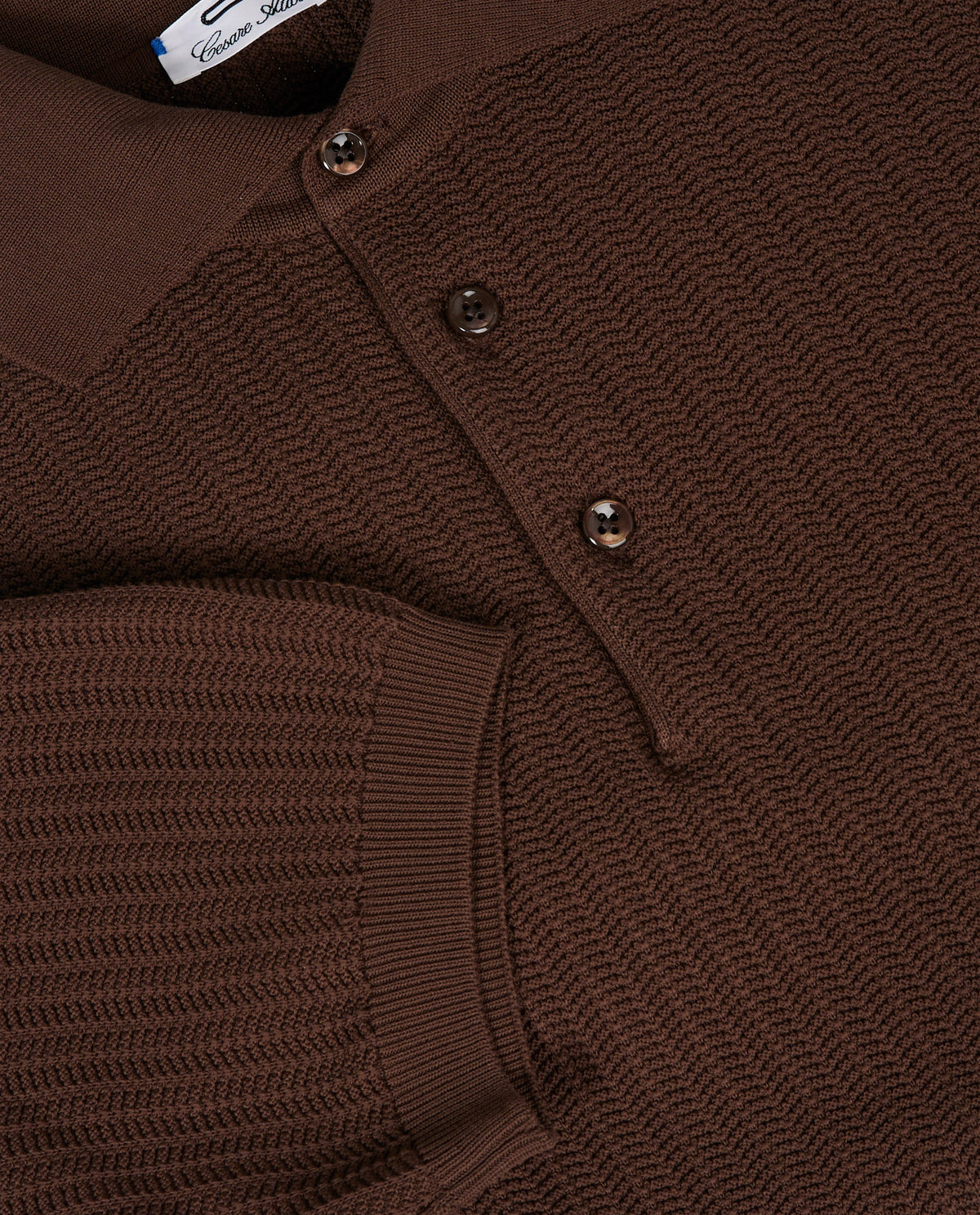 Cotton Crochet Polo Shirt