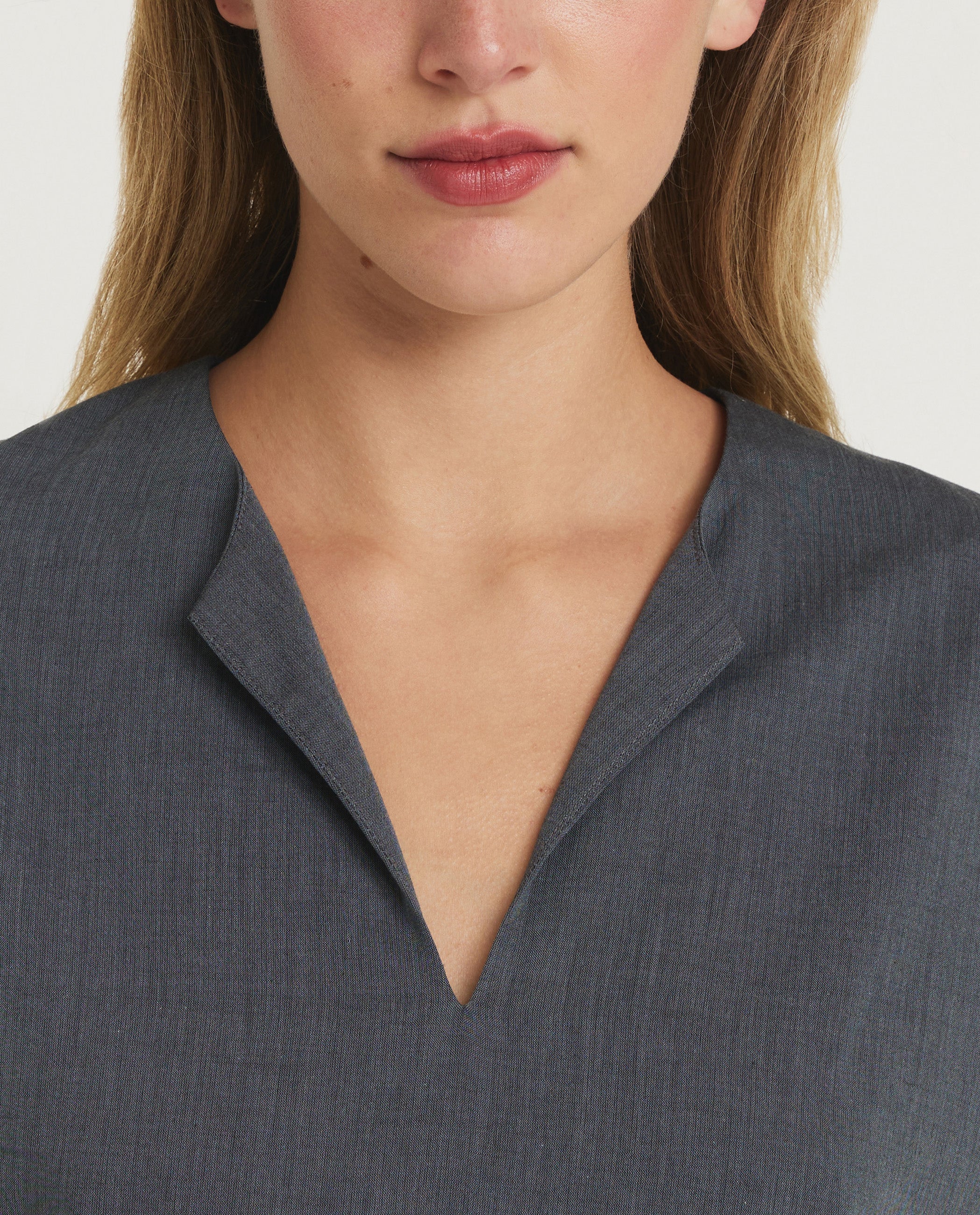 Katoenen top met kapmouwen