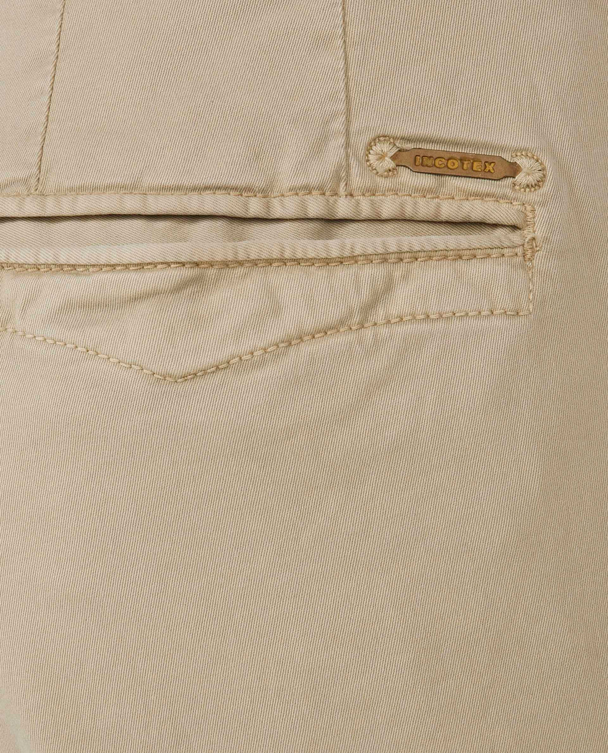 Stretch-katoenen broek - Lichtbruin