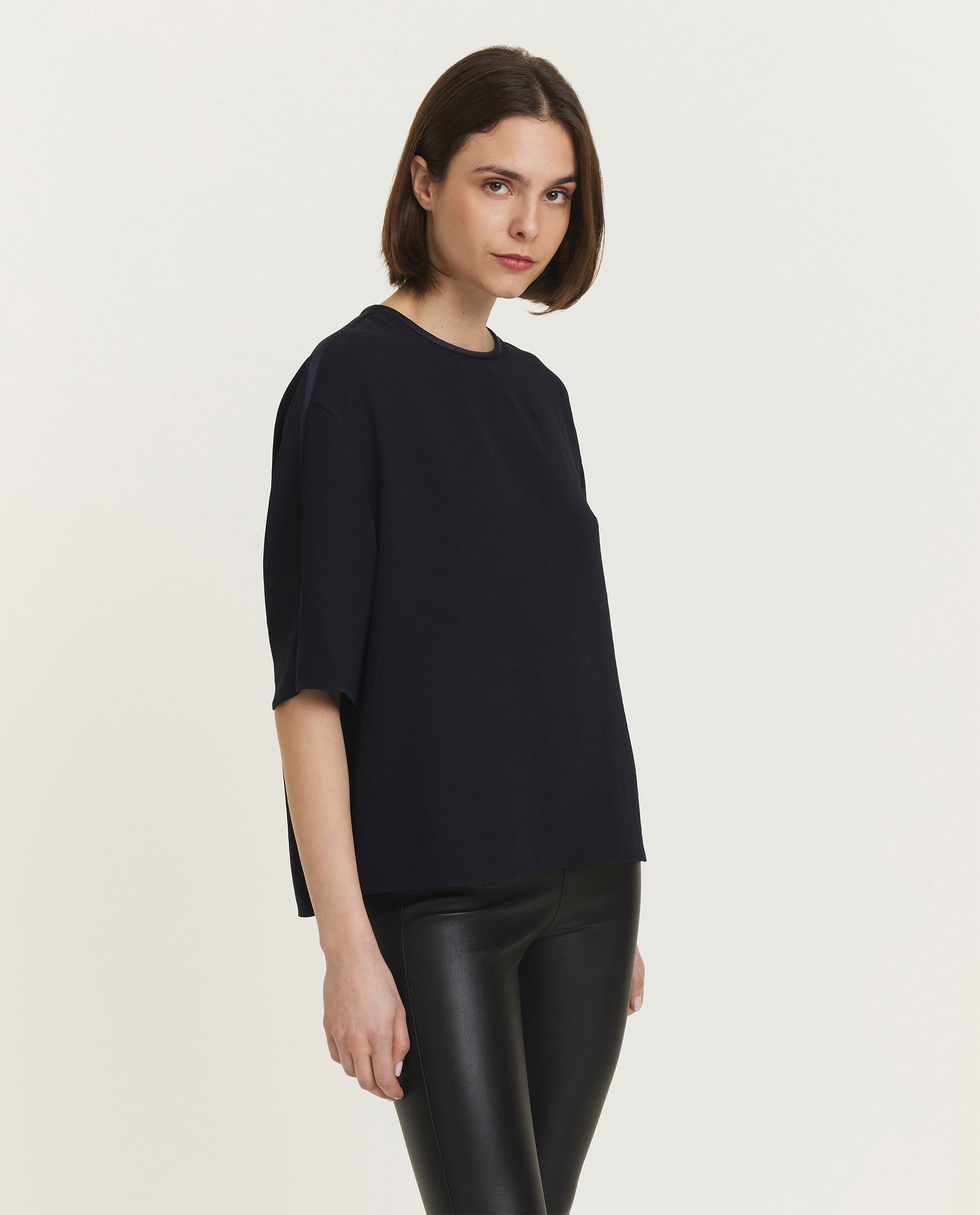 Soepelvallende top - Blauw