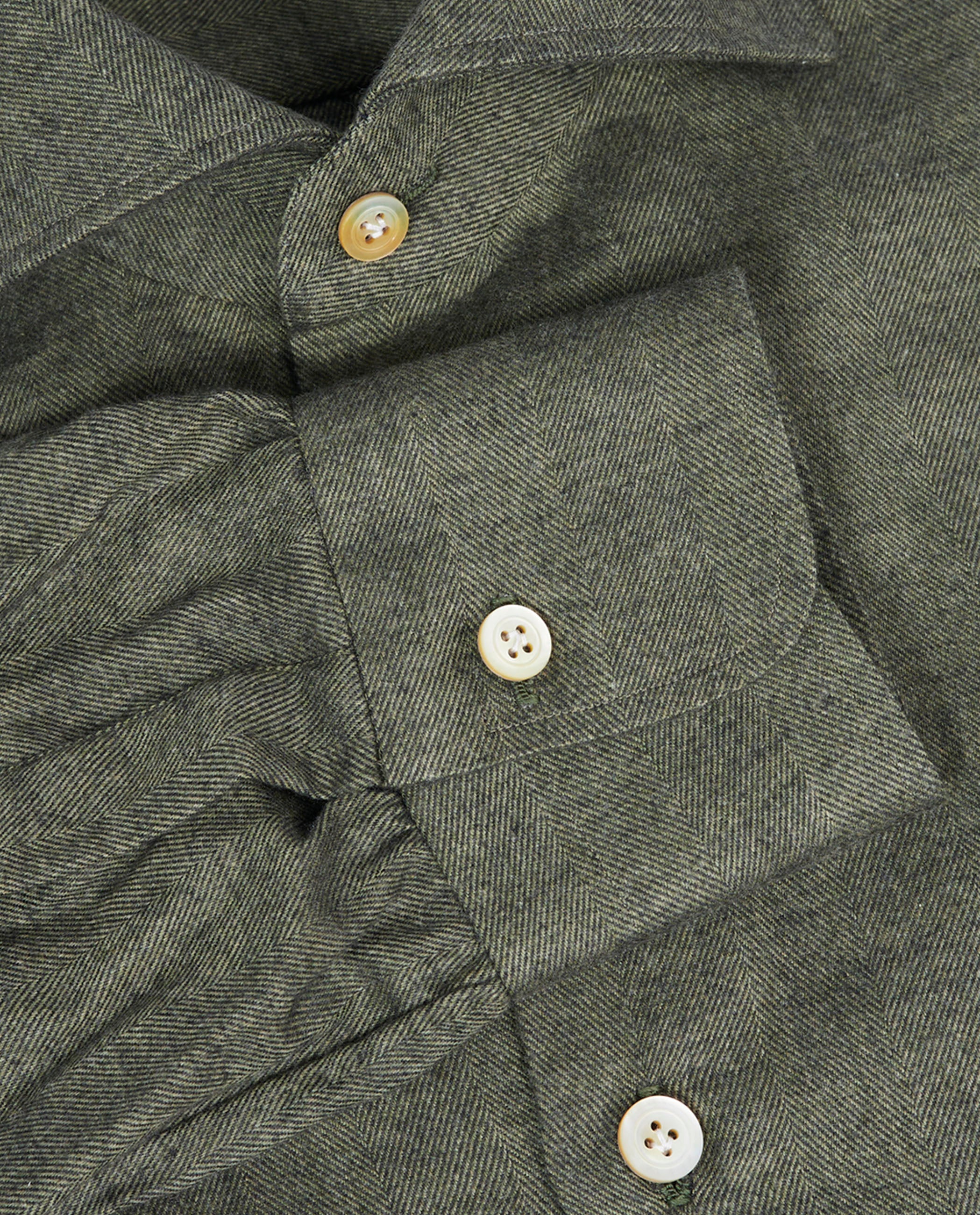 Flannel Visgraat Shirt - Groen