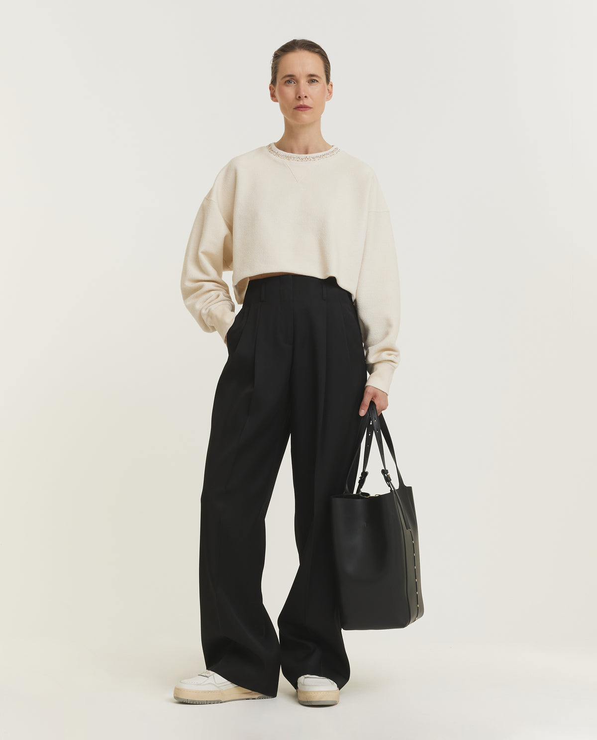 Cropped Crystal Sweatshirt