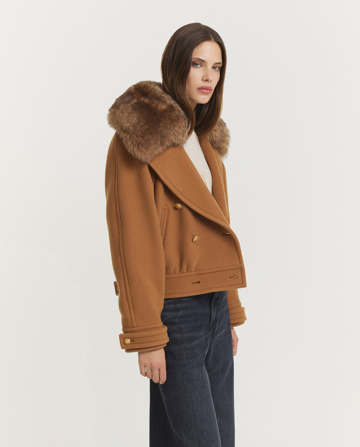 Boxy Double-Breasted Coat