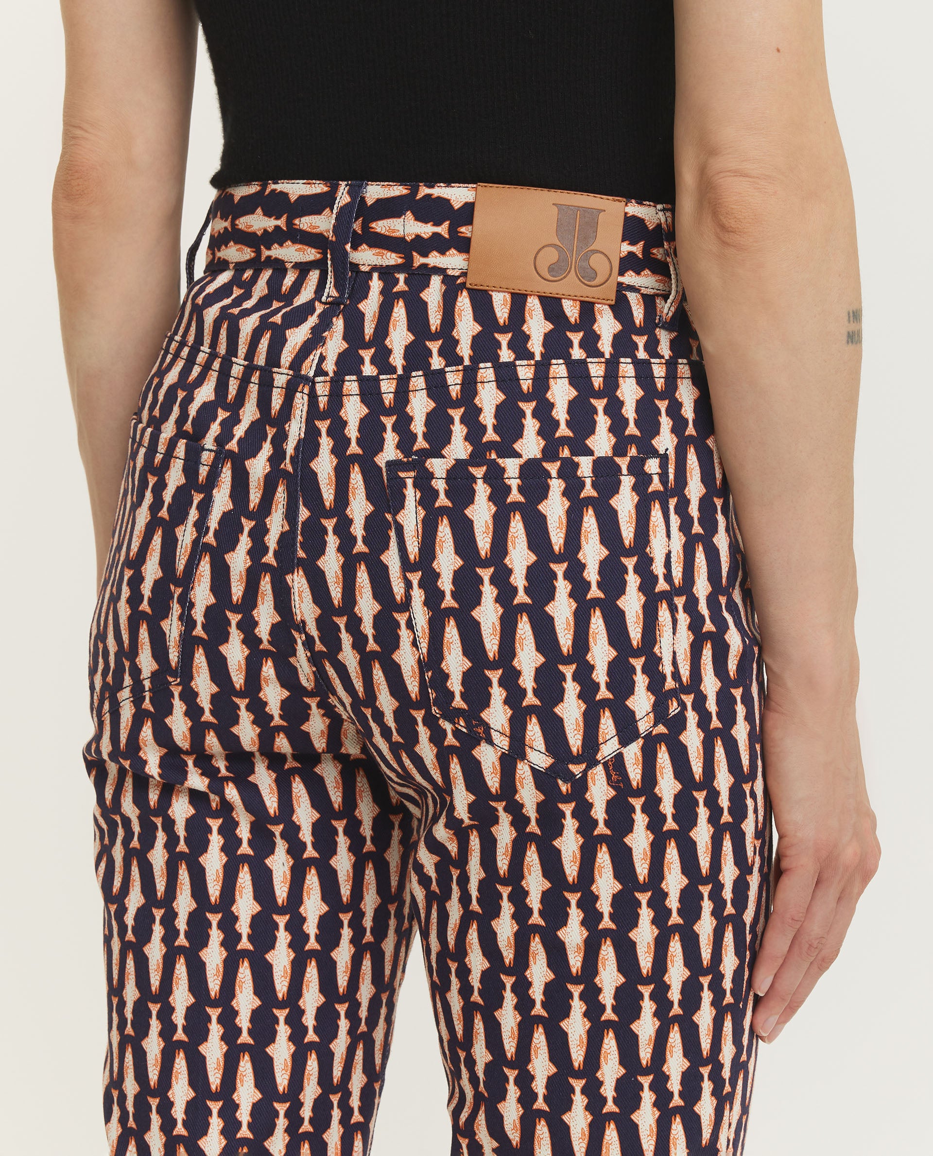 Cropped Flare Broek - Donkerblauw