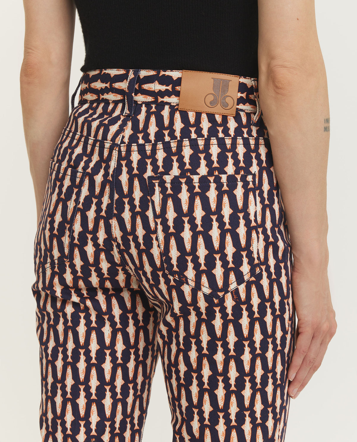 Cropped Flare Broek - Donkerblauw