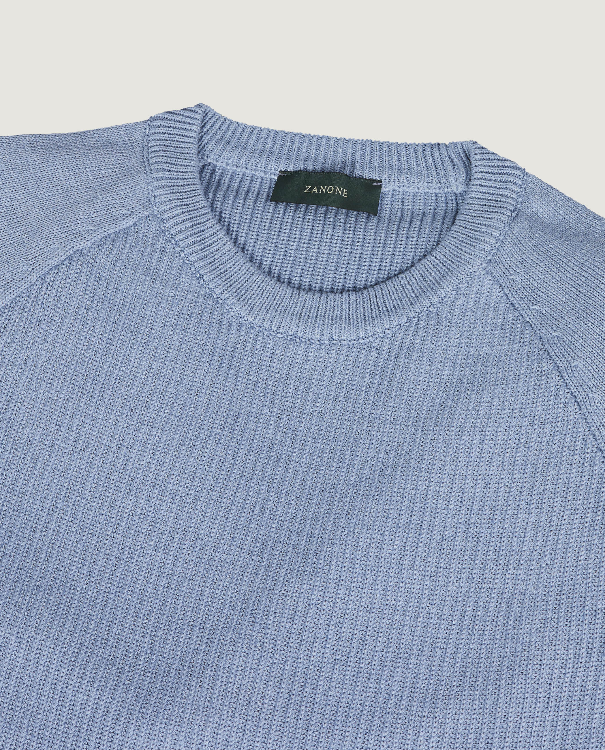 Linnen Katoenen Trui - Lichtblauw