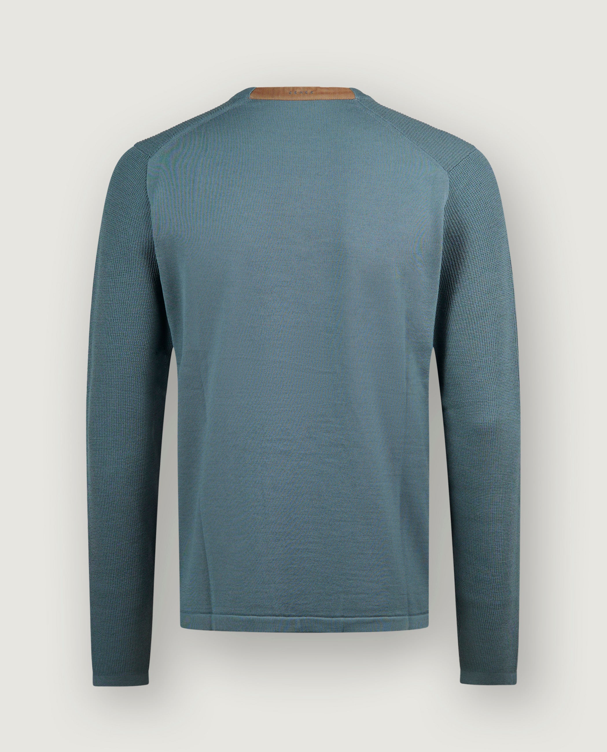 Wollen Ronde Hals Trui - Blauw