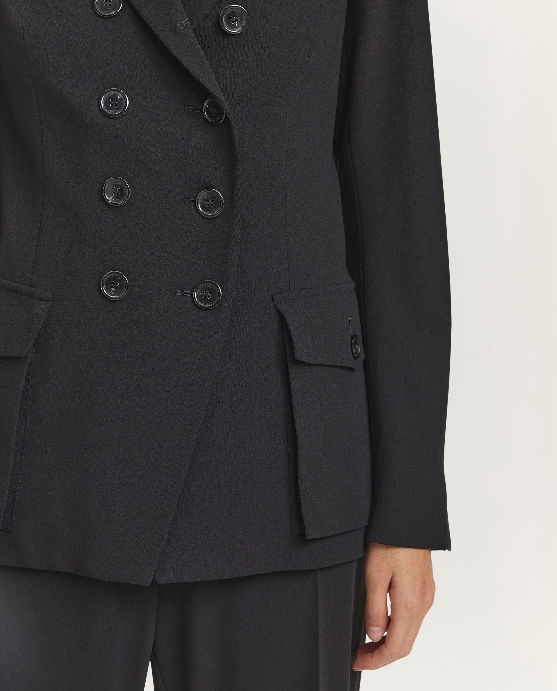 Double breasted blazer - Zwart