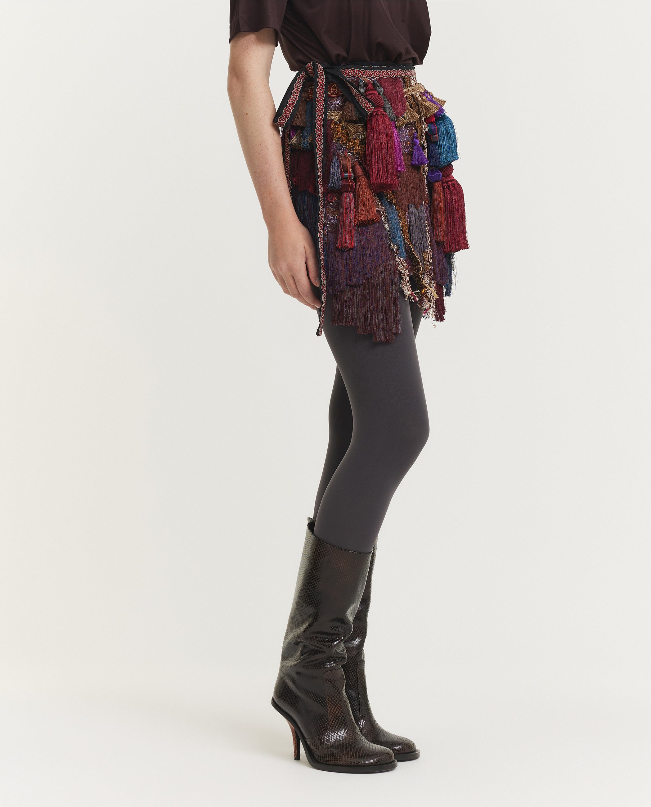 Gabrina Tassel Rok - Rood