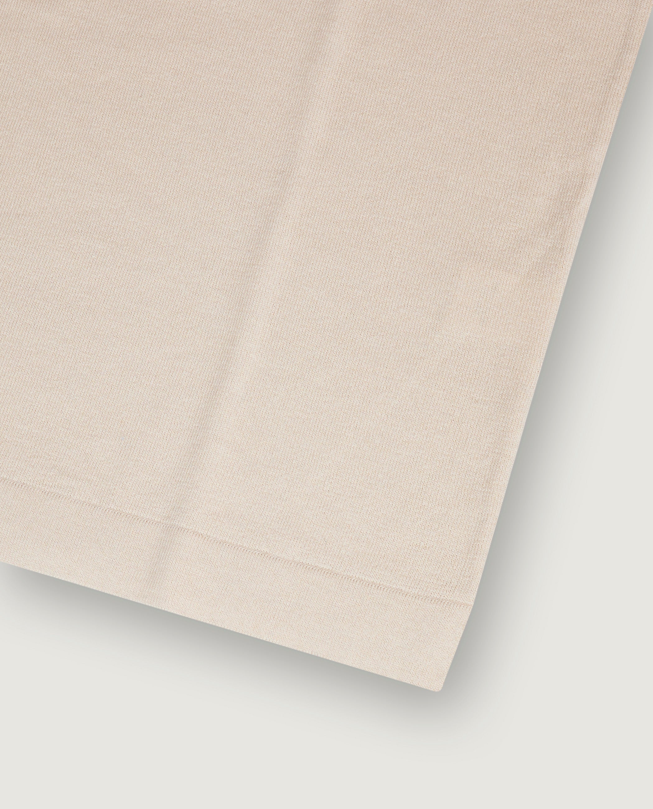 Katoen Zijde T-Shirt - Lichtbruin