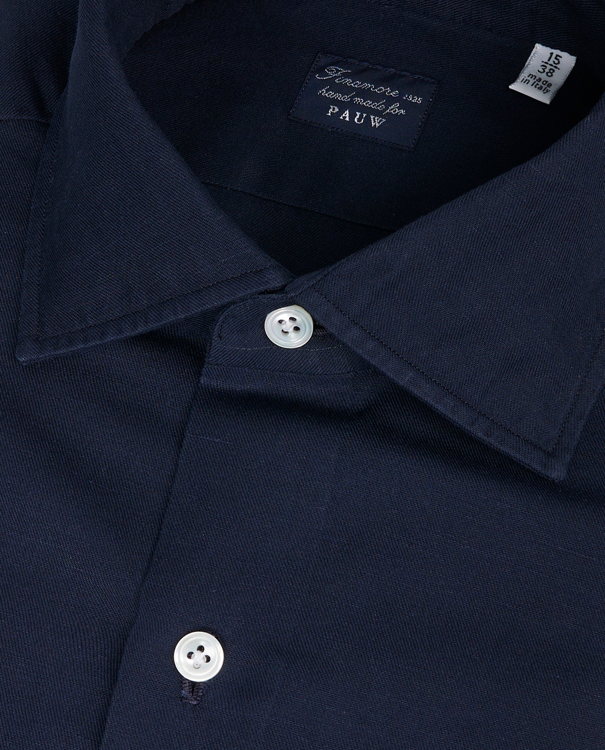 Katoen Linnen Shirt - Donkerblauw