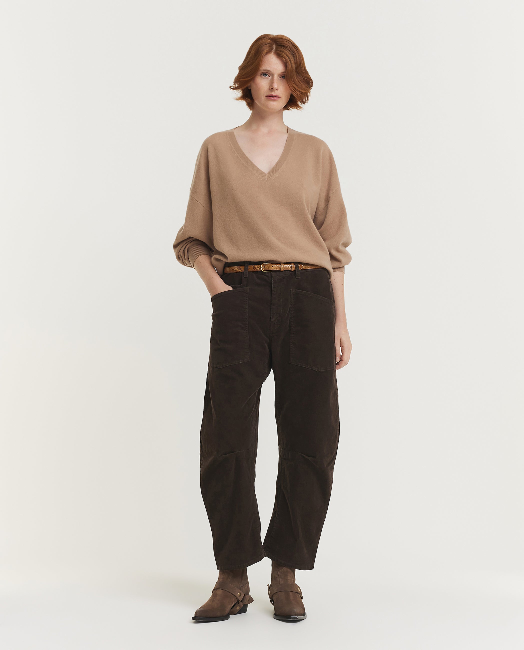 Wol Cashmere Deep-V Sweater