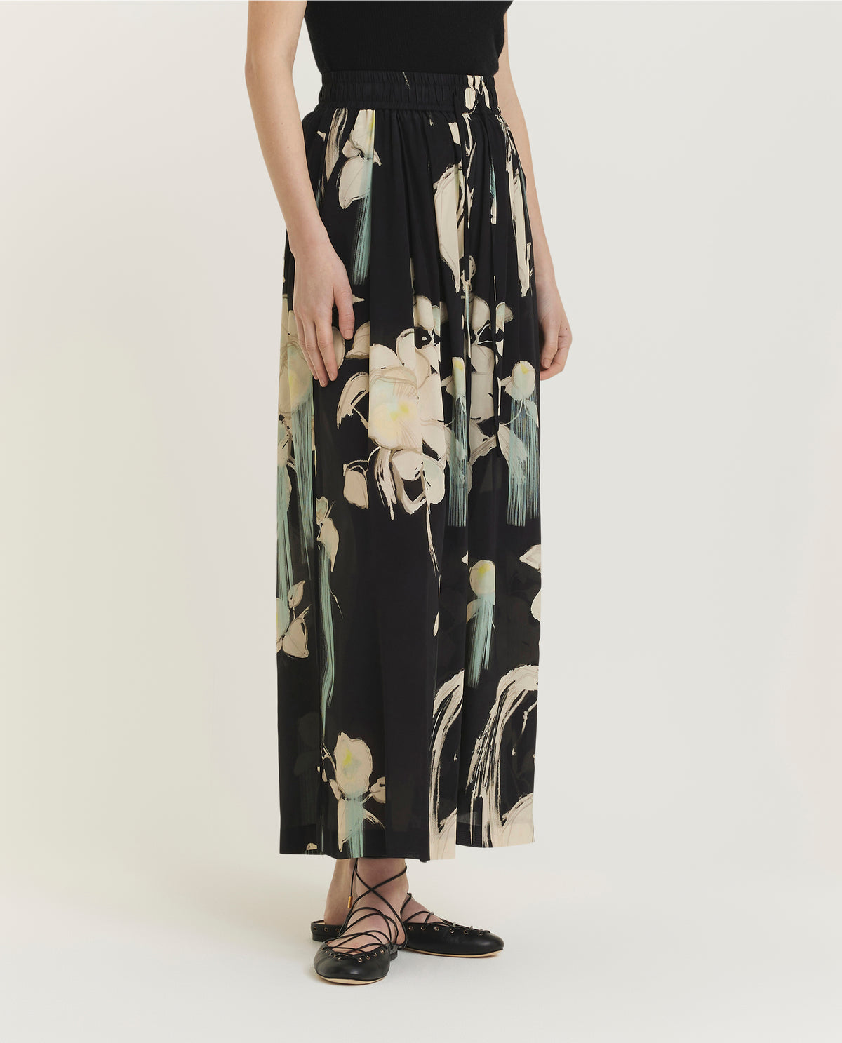 Wide Floral Trousers