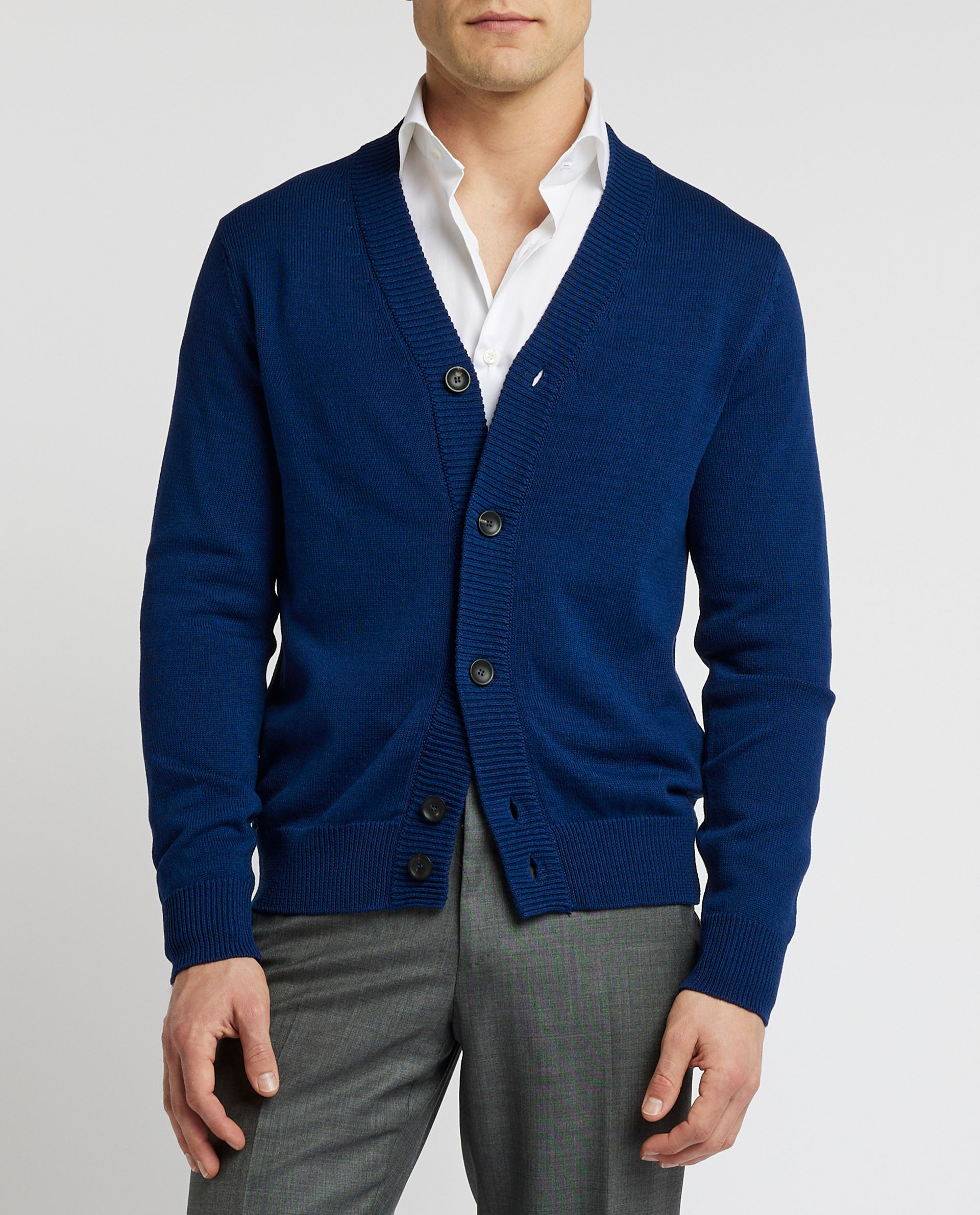 Katoenen Cardigan - Blauw