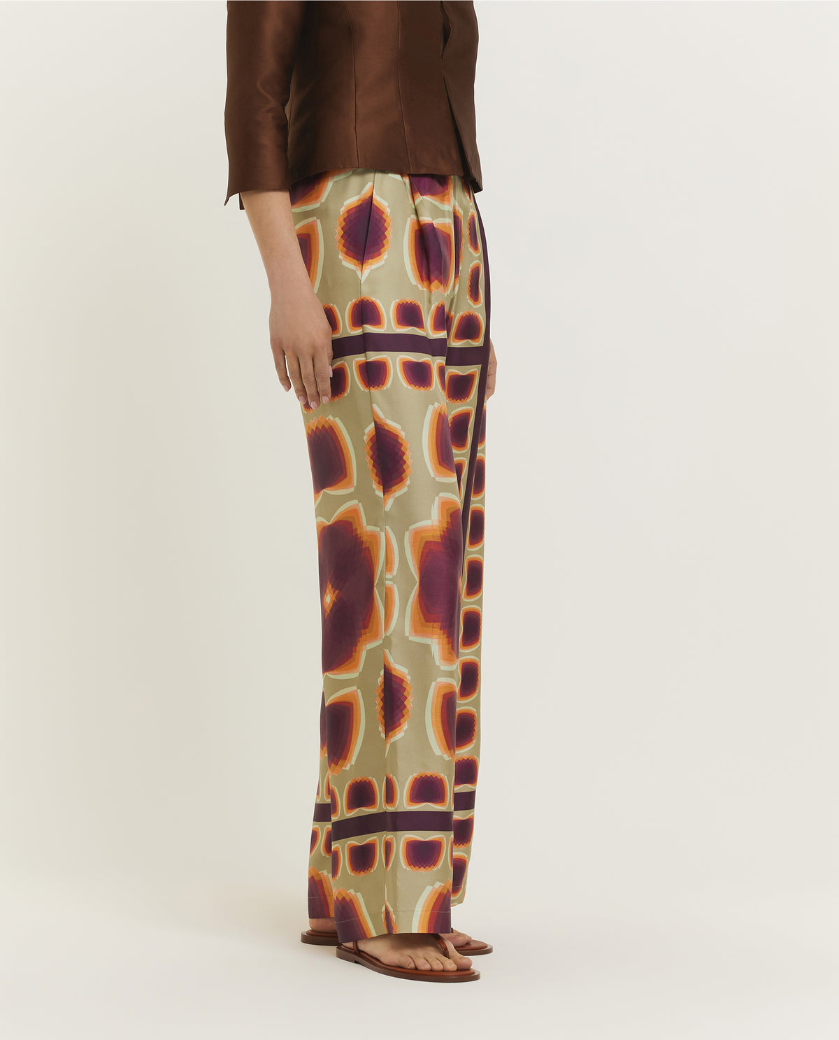 Silk Patterned Trousers