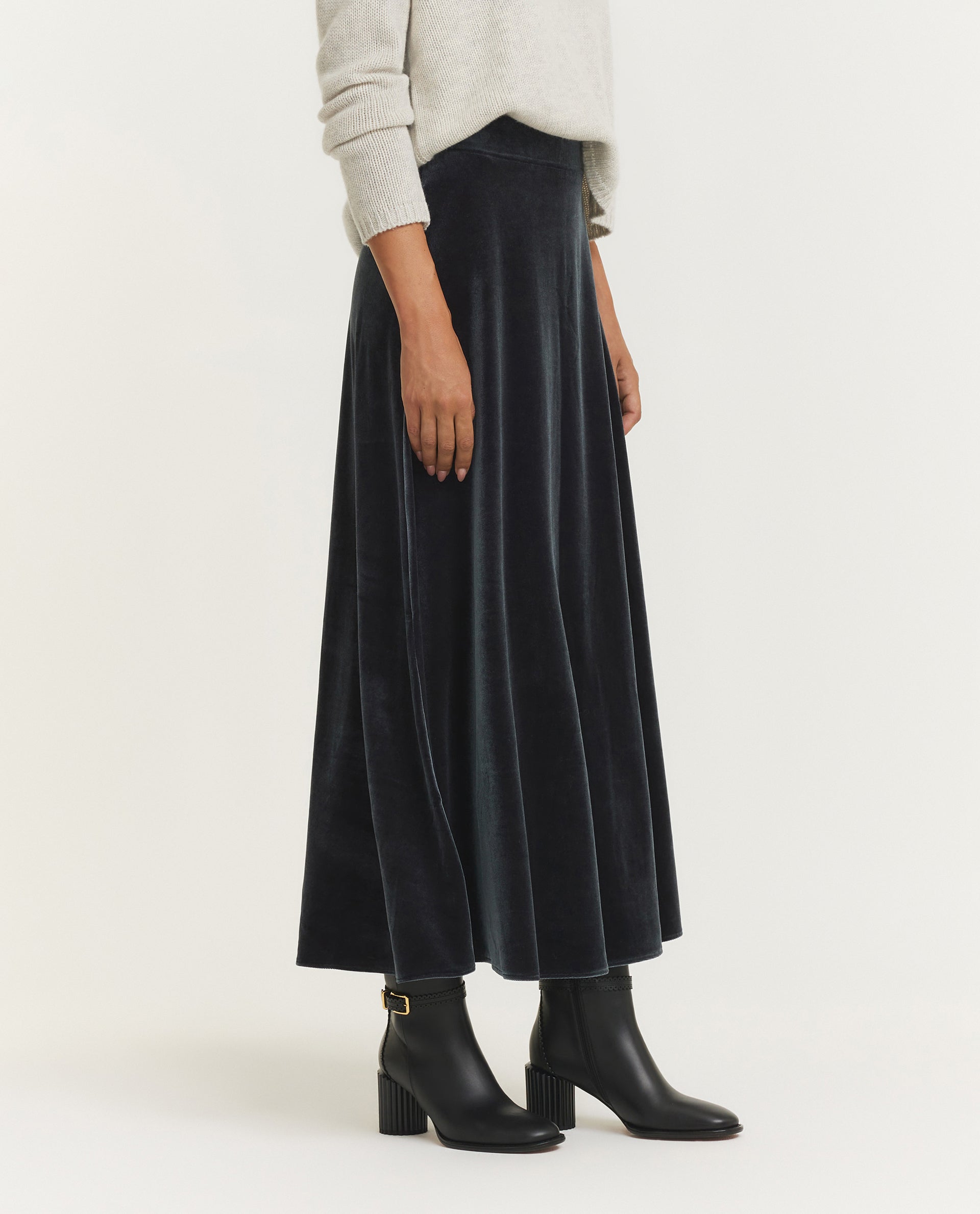 Velvet Maxi Skirt