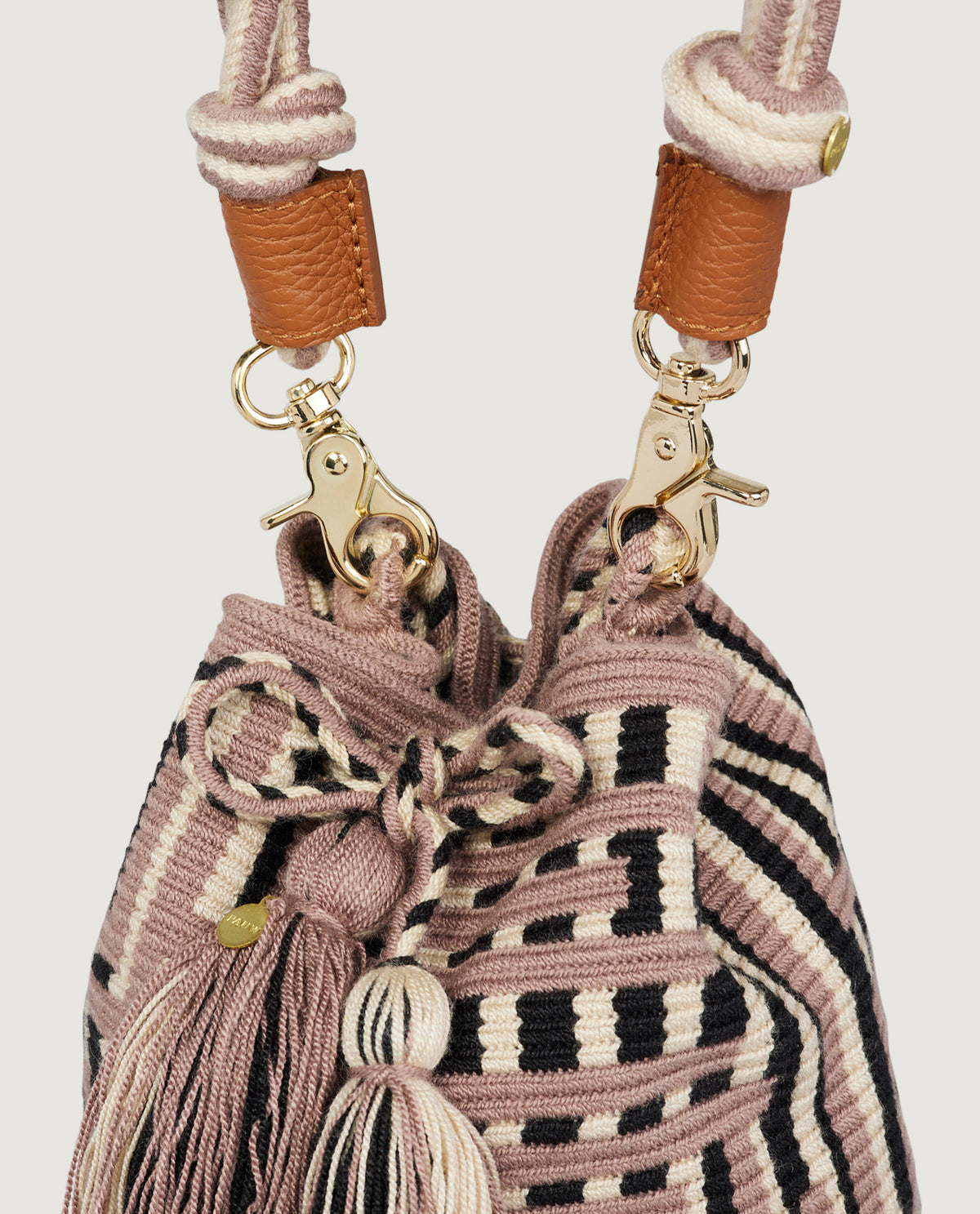 Macramé Crossbody Tas - Roze