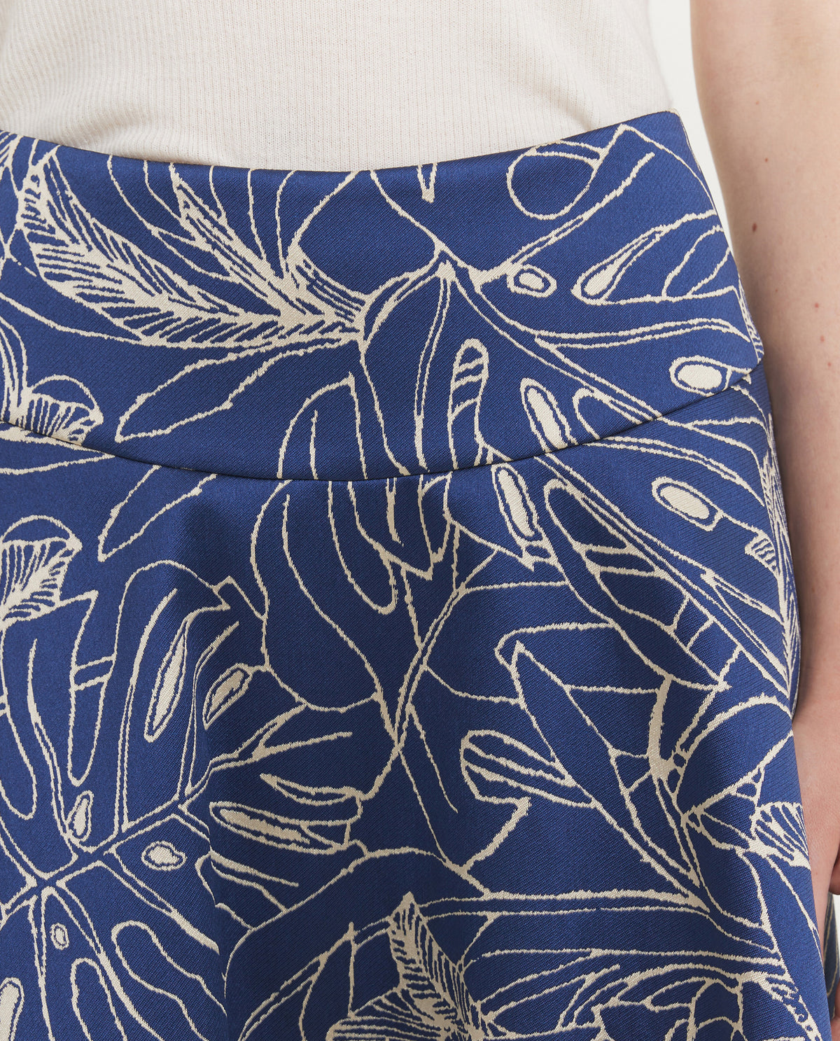 Midi Patroon Rok - Blauw