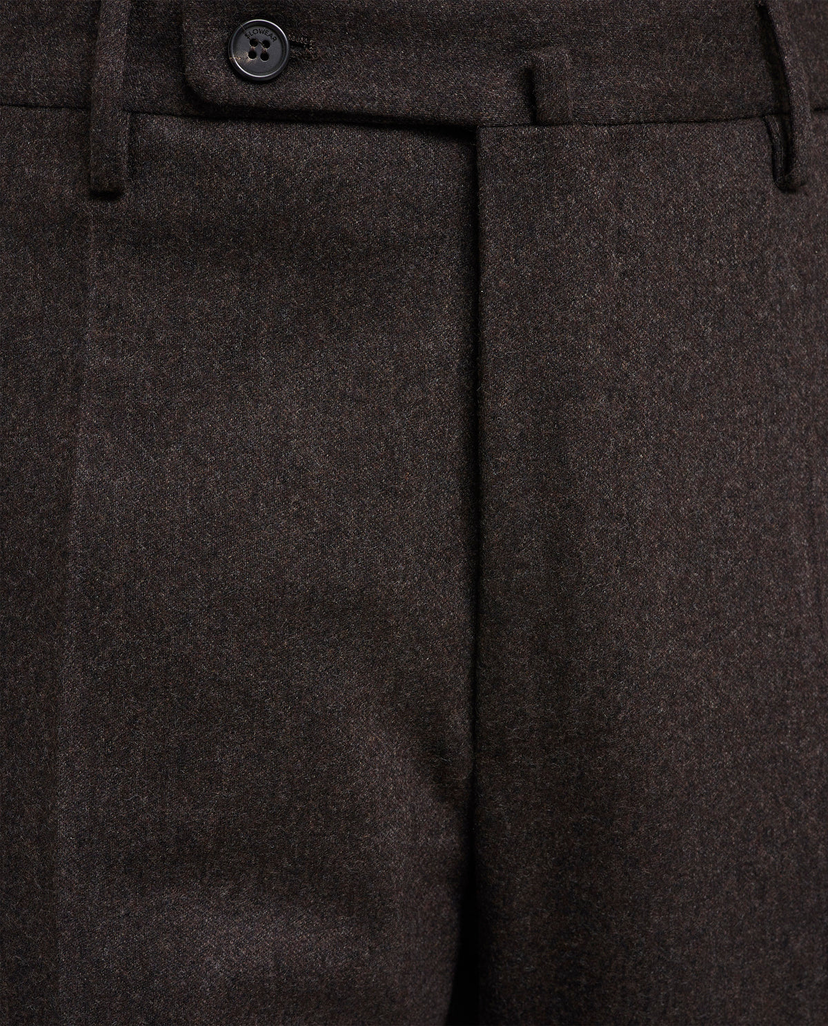 Wol Cashmere Flannel Broek - Bruin