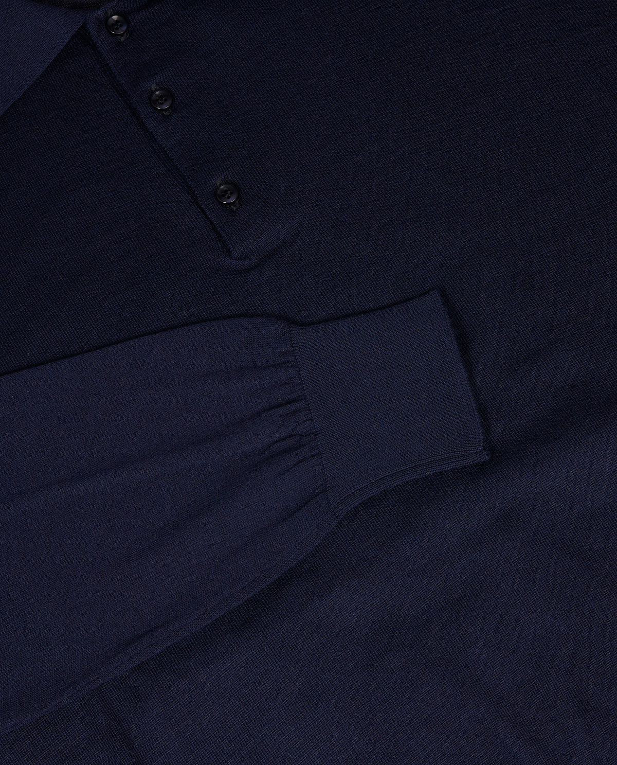 Wol Blend Polo - Donkerblauw