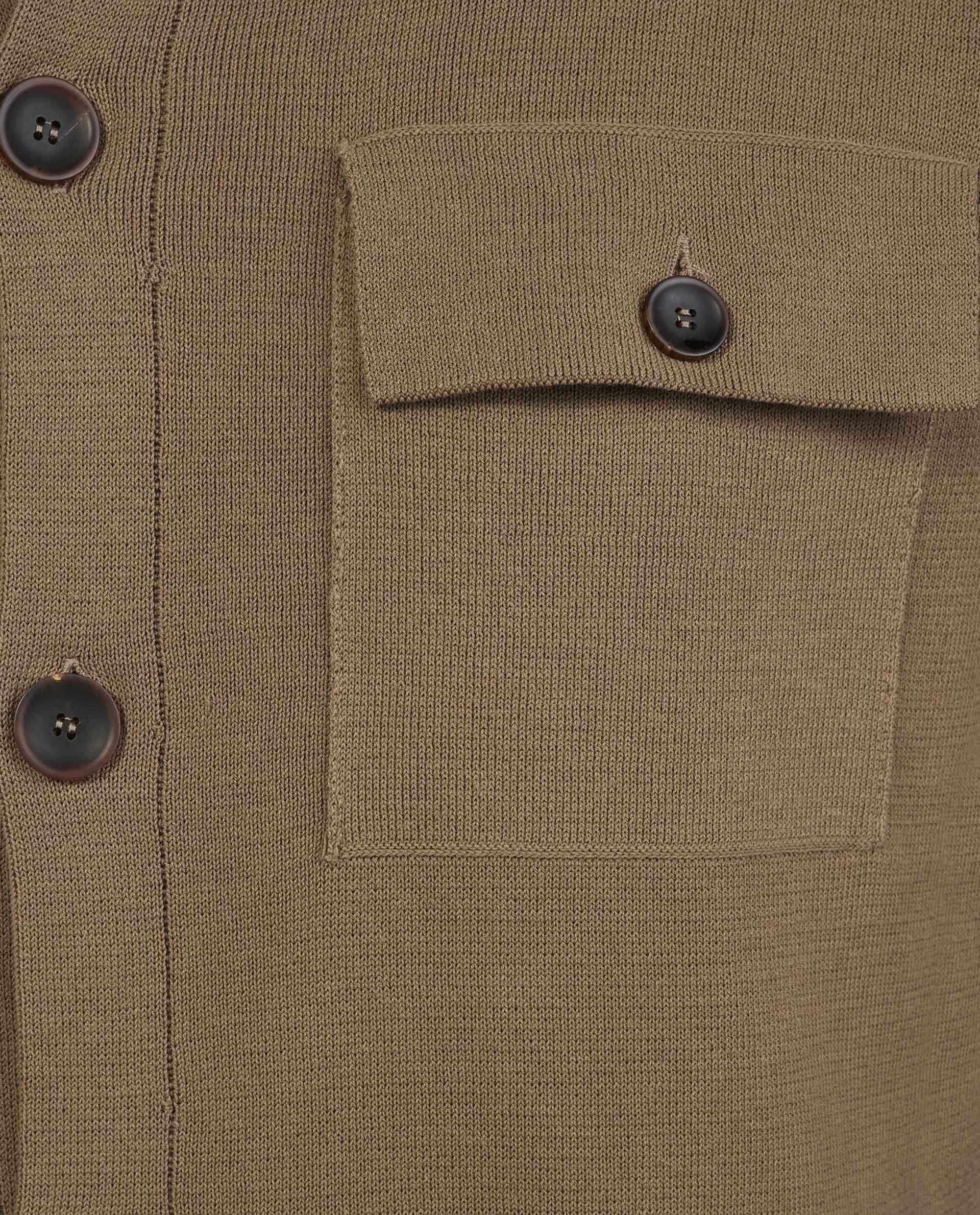 Crepe Shirtjasje - Lichtbruin