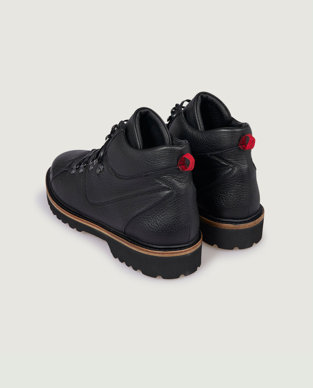 Lederen Mountain Boots - Zwart