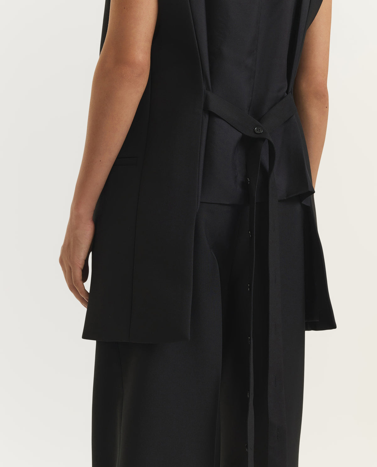 Reimagined Oversized Gilet - Zwart