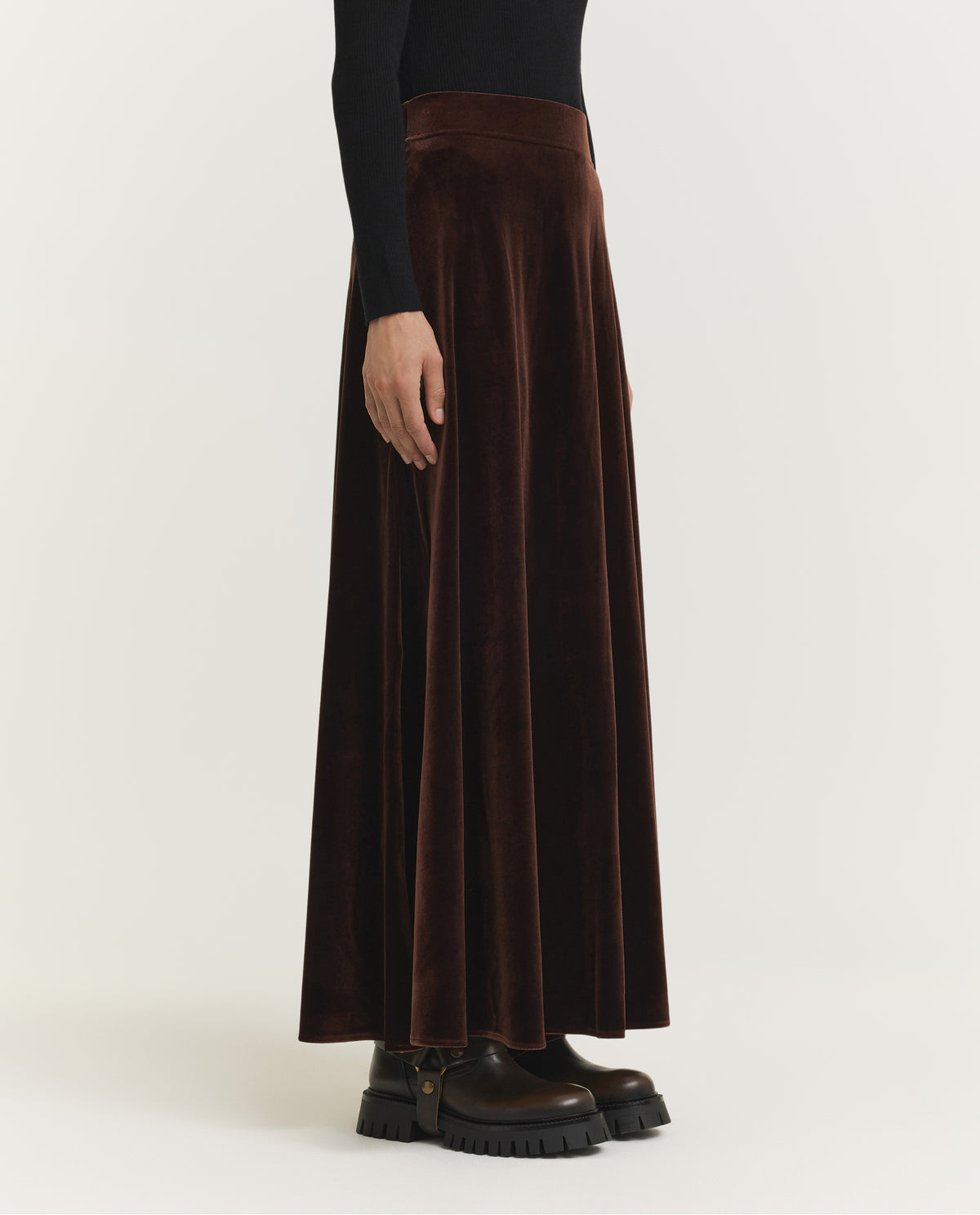 Velvet Maxi Skirt