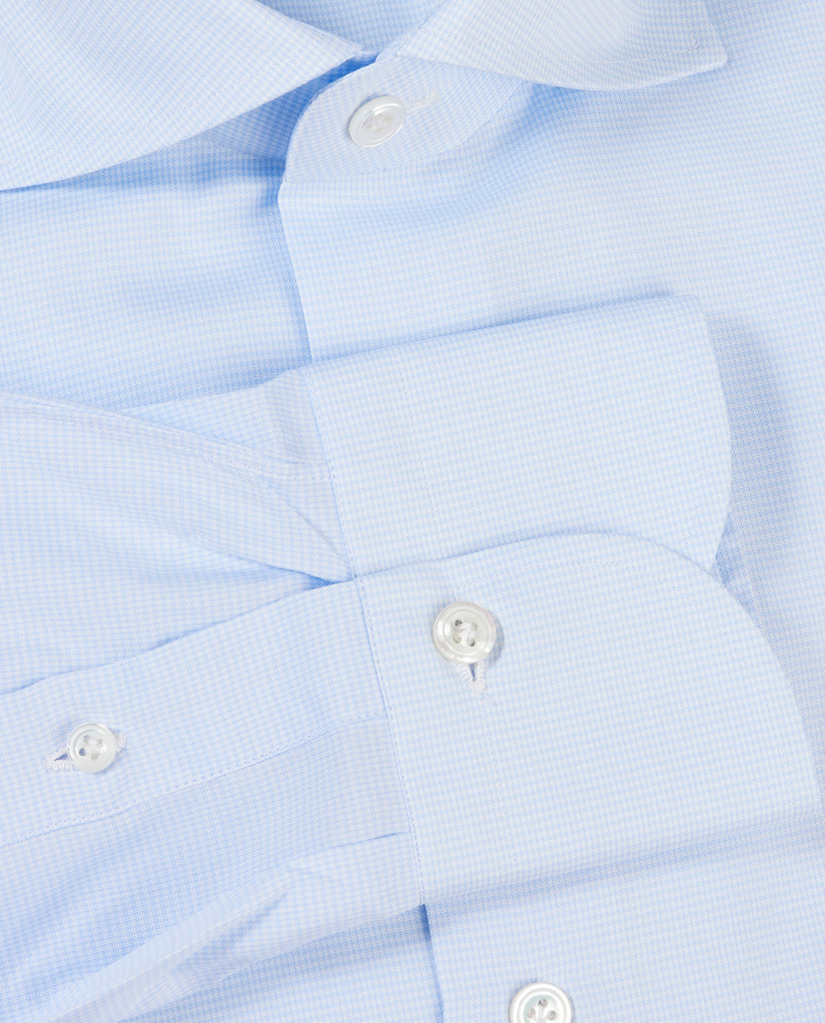 Sea-Island Katoen Shirt - Lichtblauw