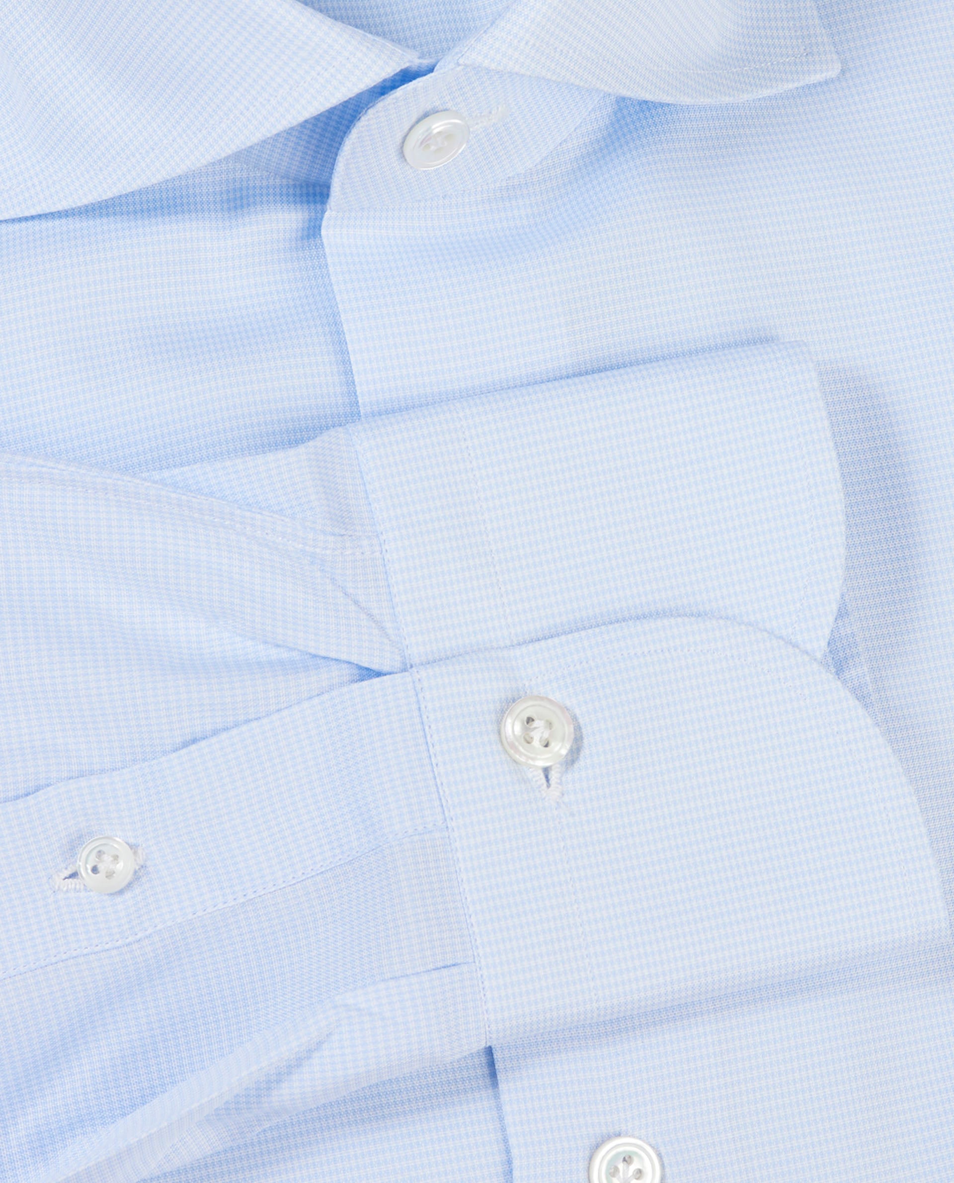 Sea-Island Katoen Shirt - Lichtblauw