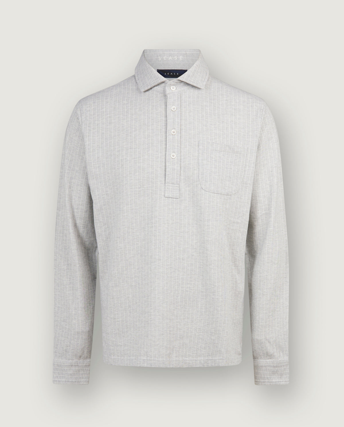 Krijtstreep Polo - Lichtgrijs