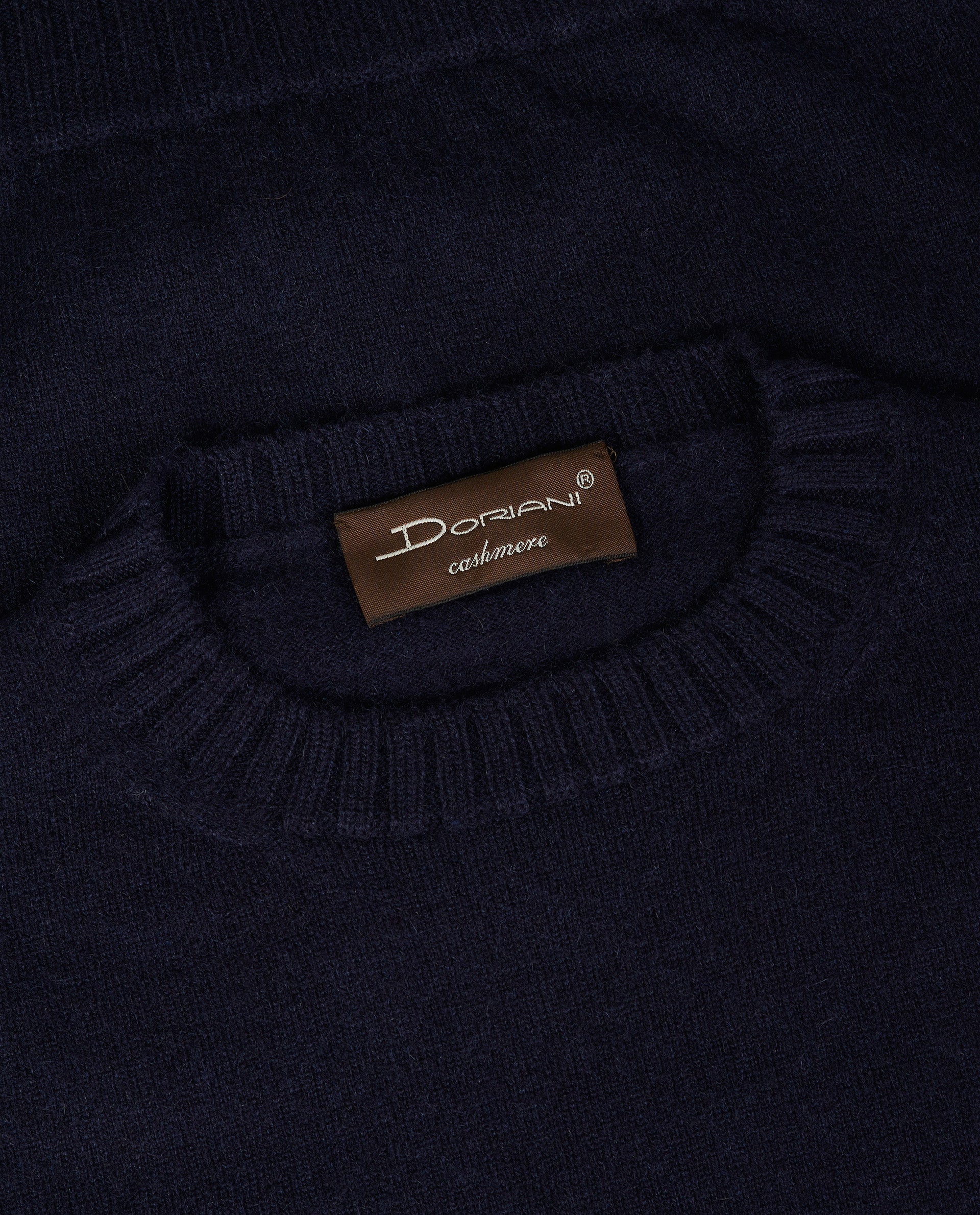 Cashmere Ronde Hals Trui - Donkerblauw