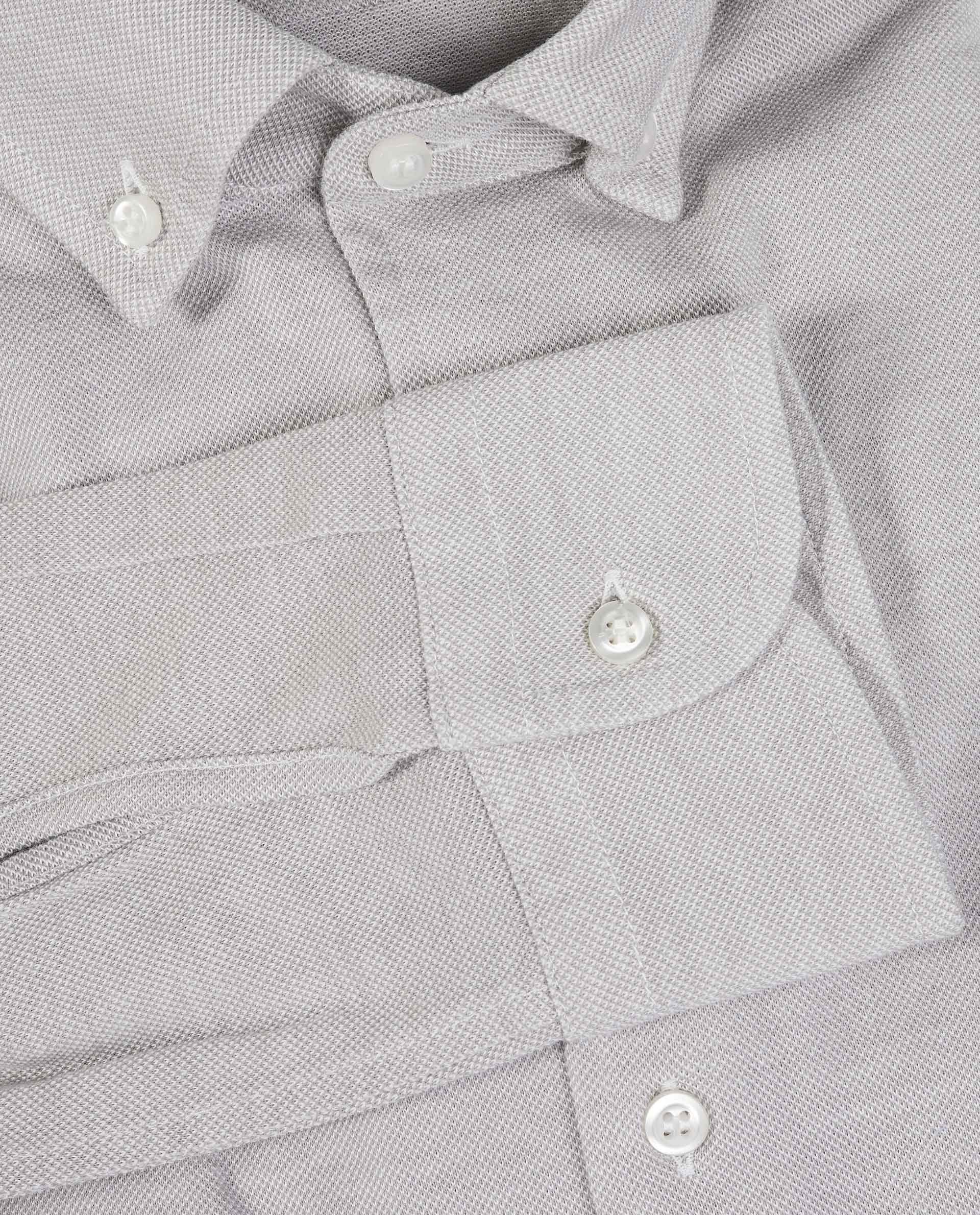 Pique Buttondown Shirt - Lichtgrijs