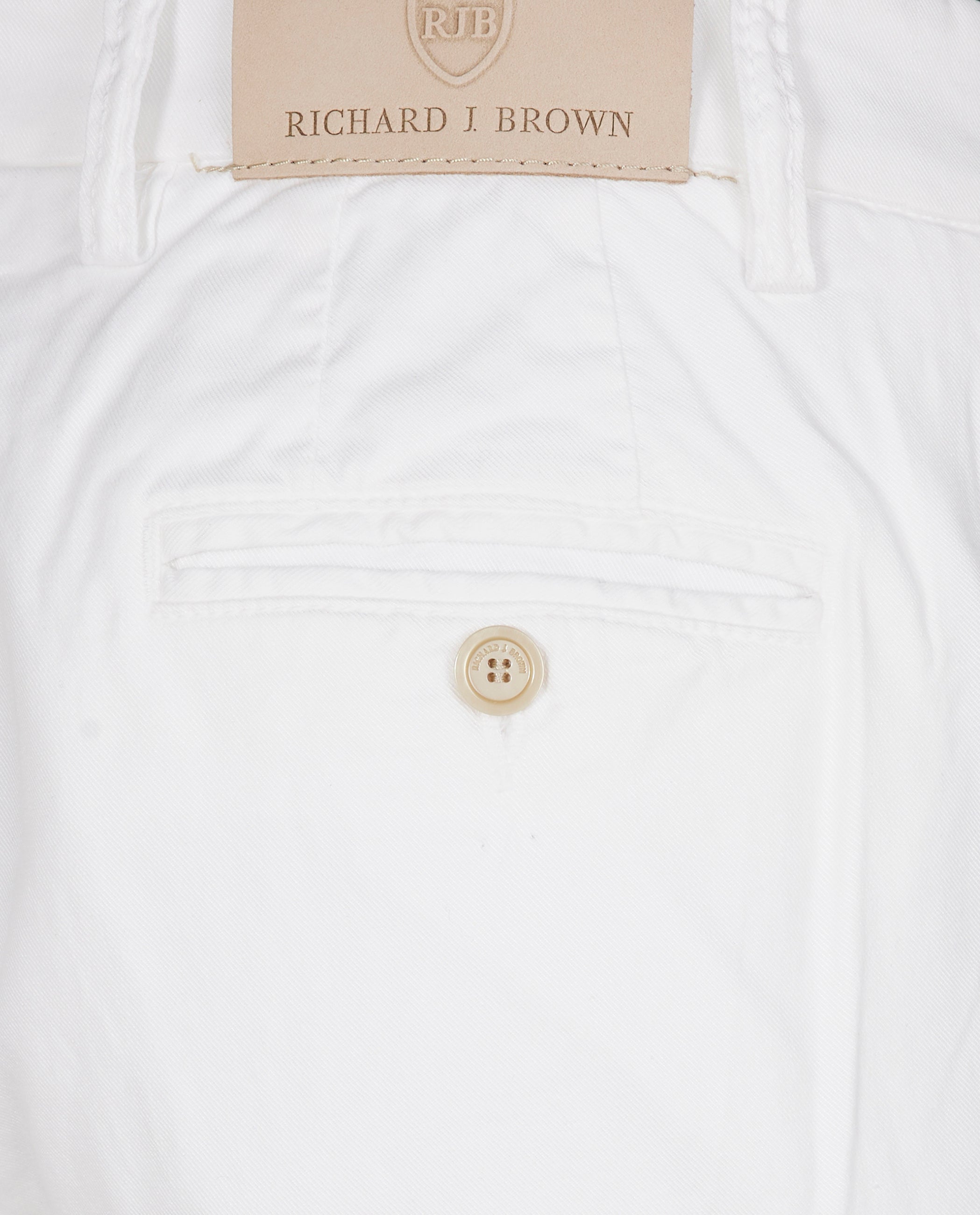 Piece Dyed Singapore Broek - Wit