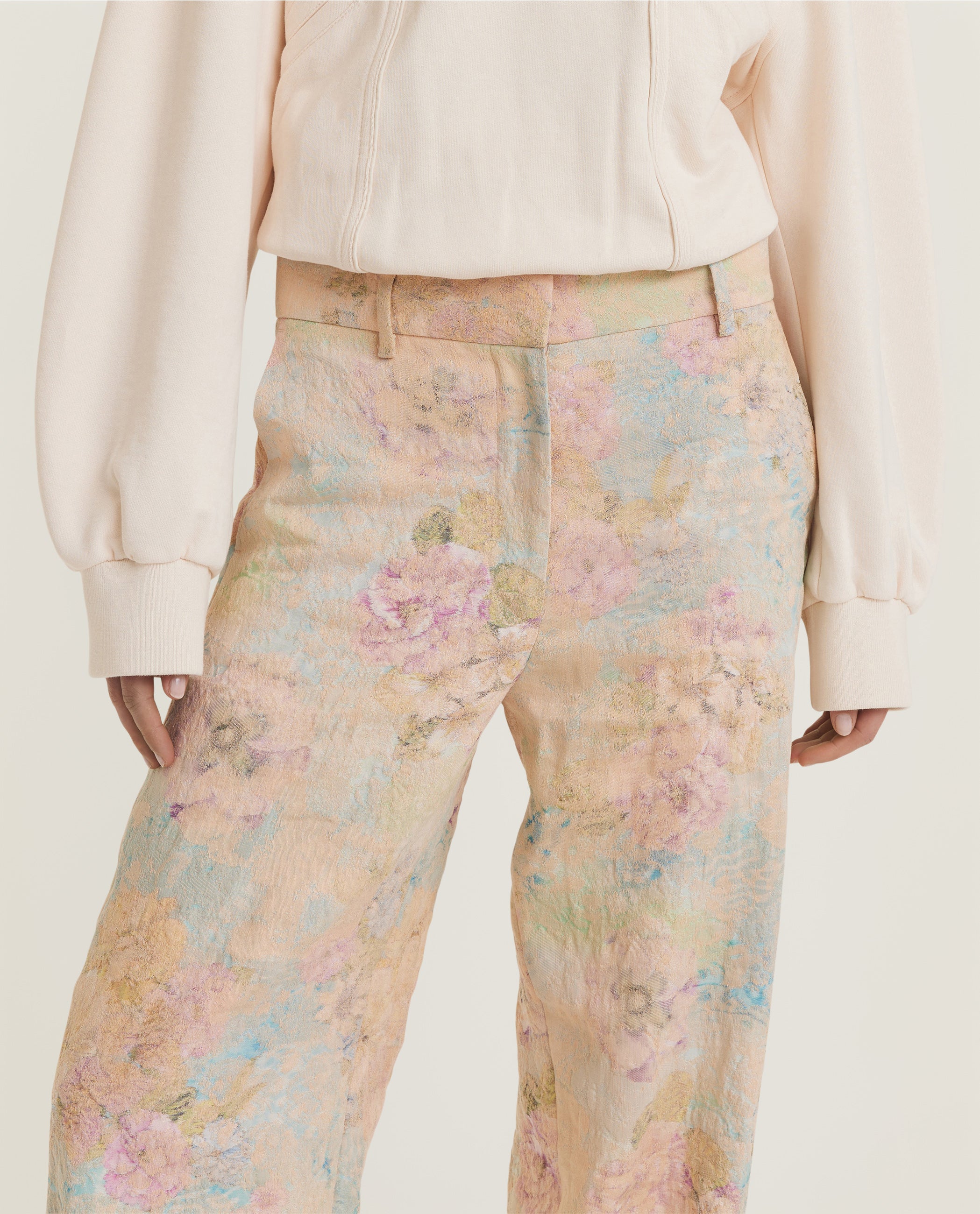 Florale Linnen Broek - Roze