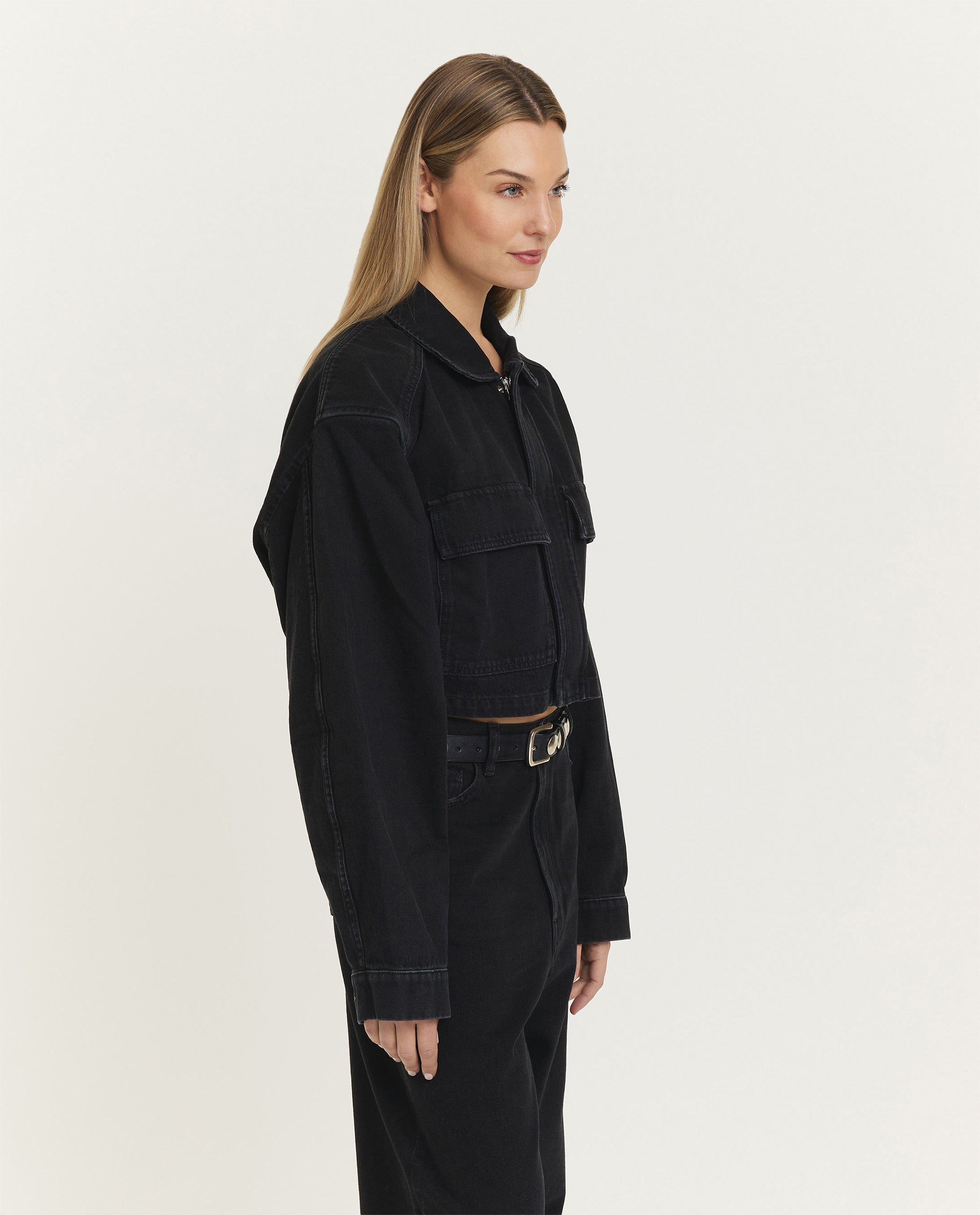 Amelia cropped denim jacket