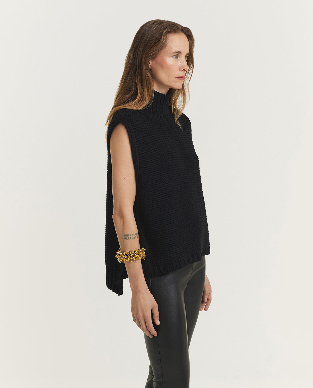 Sleeveless Wool Sweater