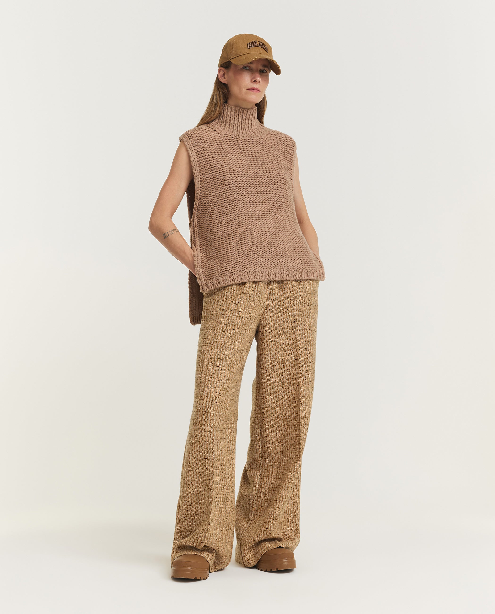 Sleeveless Wool Sweater