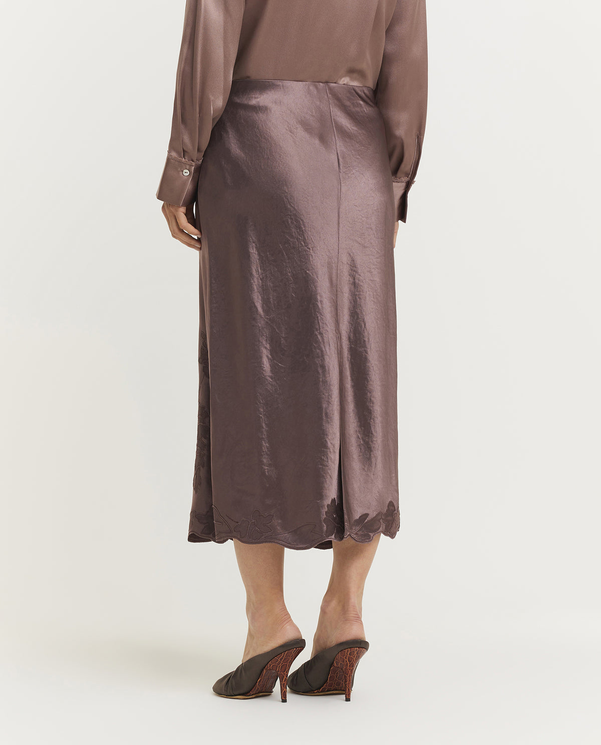 Satijnen Slip Rok - Roze