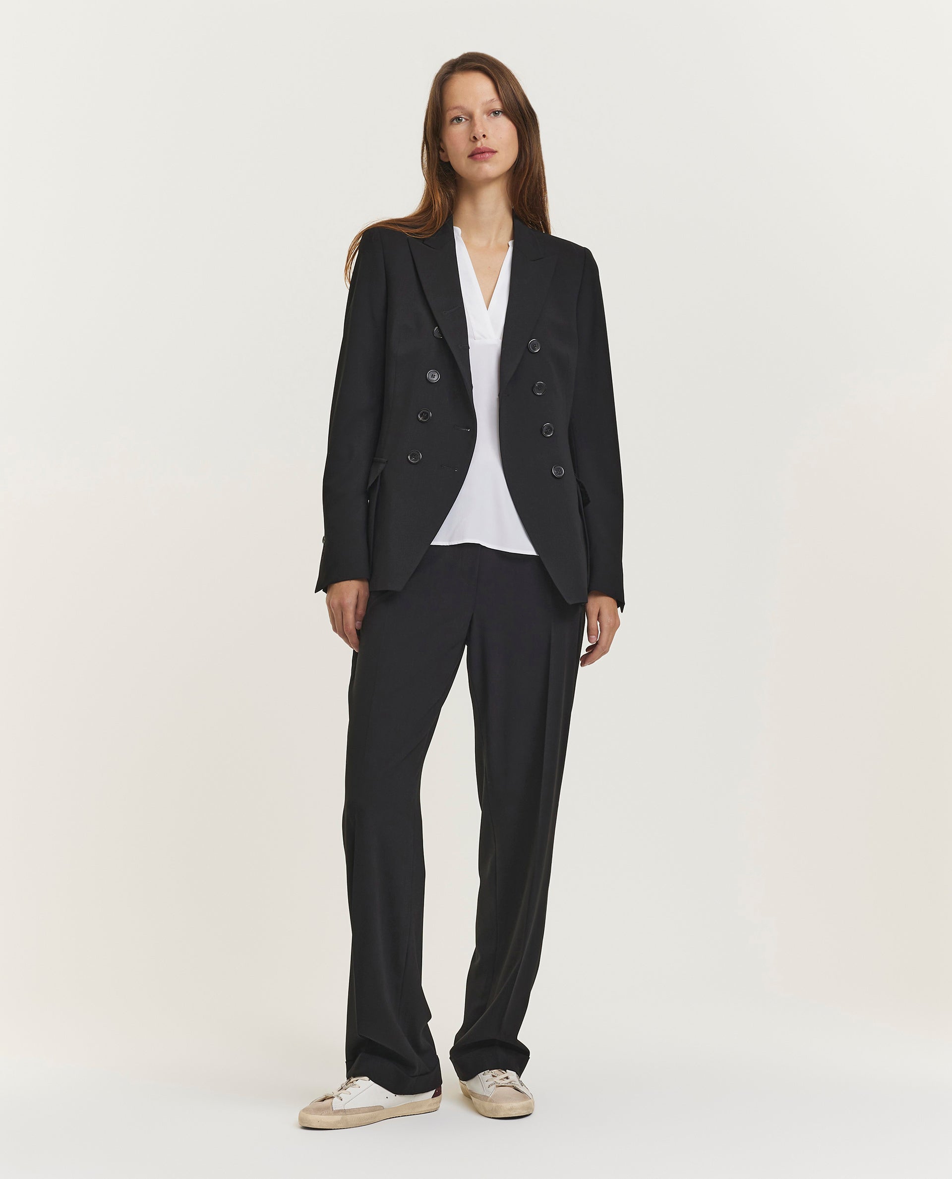 Double breasted blazer - Zwart