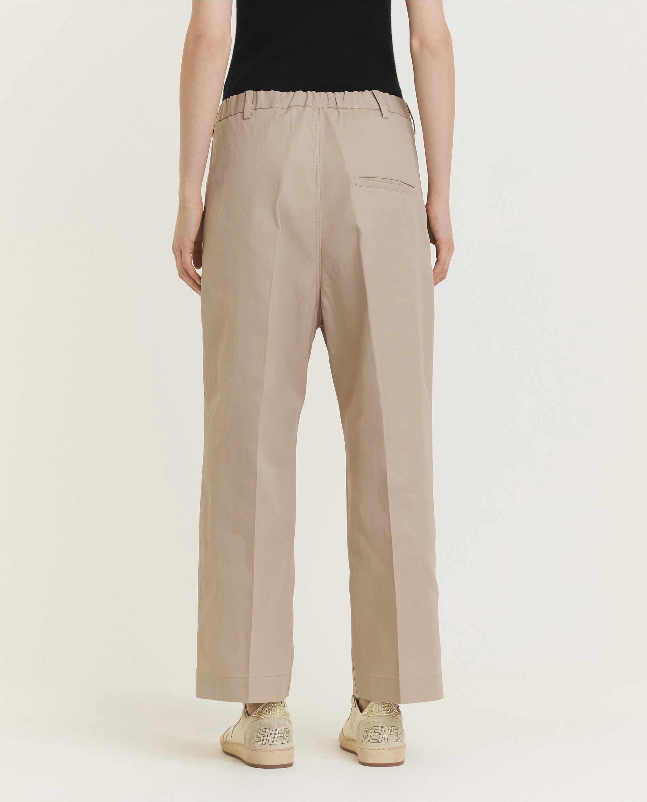 Pleated Cotton Trousers