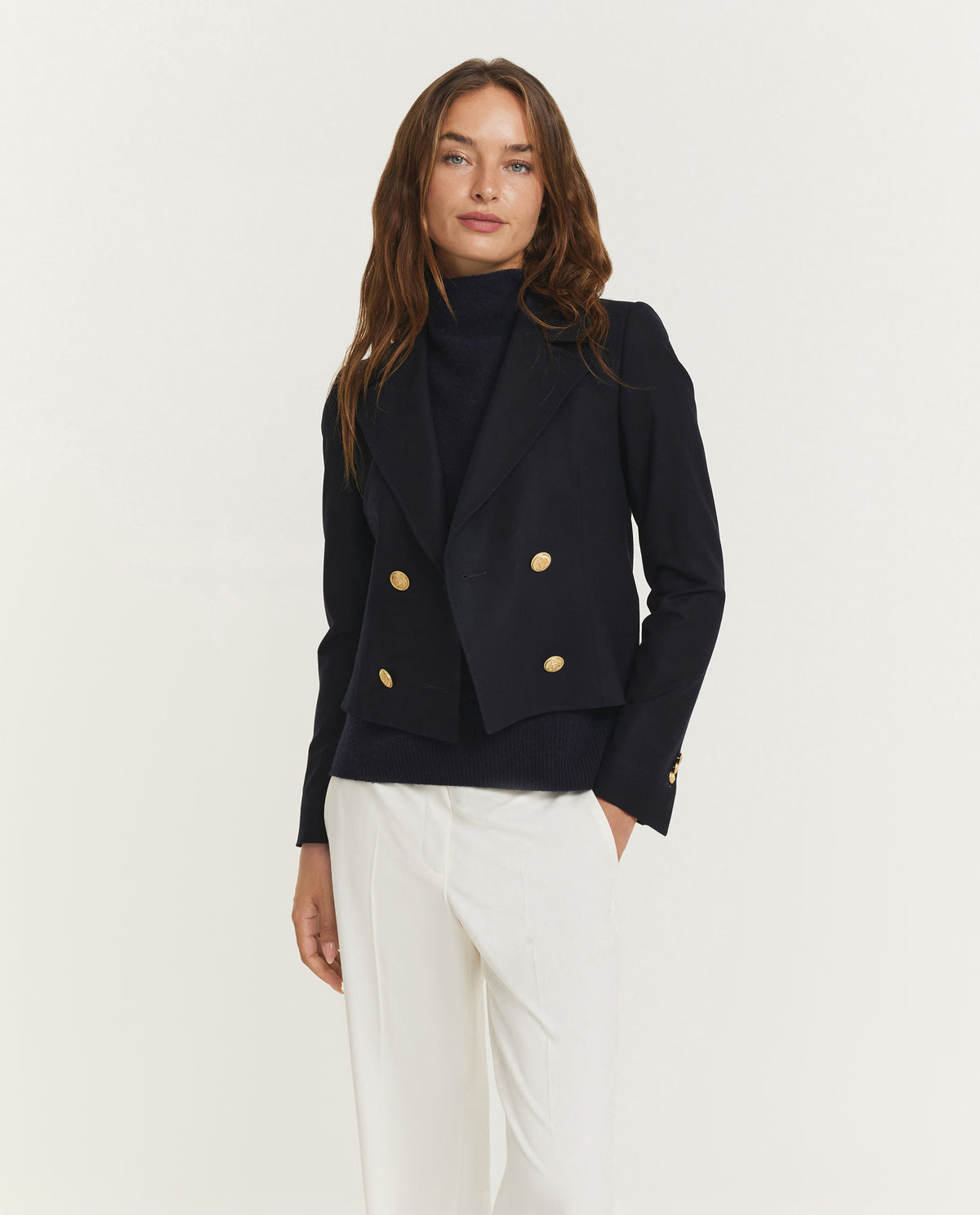 Cropped DB Blazer - Donkerblauw
