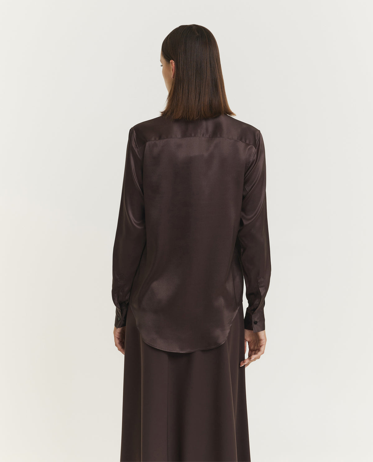 Zijden Marta Blouse - Bruin