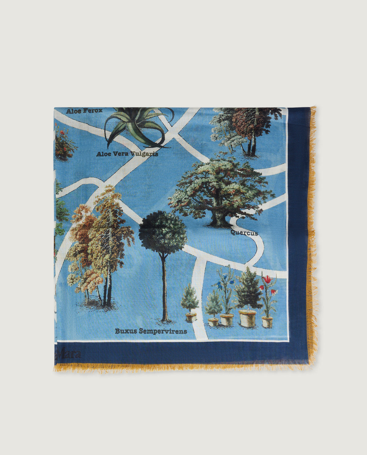 Zijden Frida Shawl - Blauw