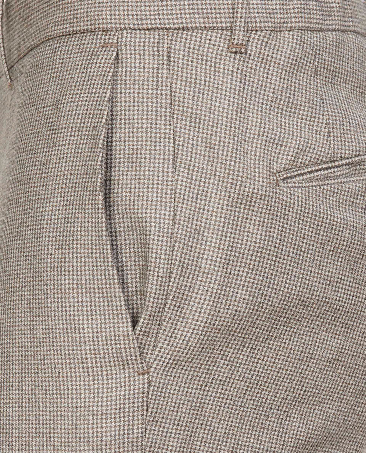 Houndstooth Broek - Lichtbruin