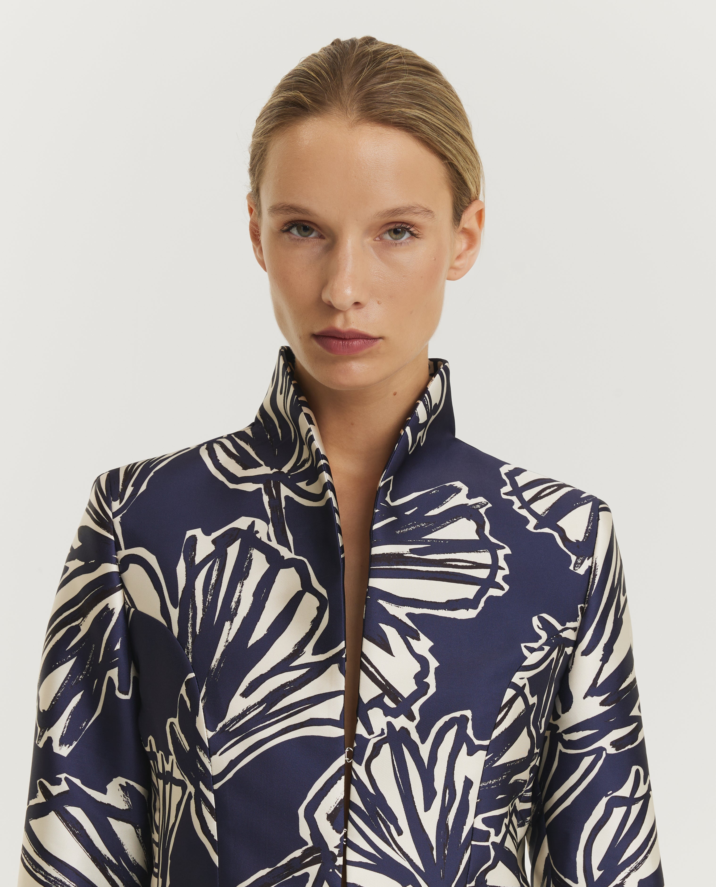 Korte Kraag Blazer - Donkerblauw