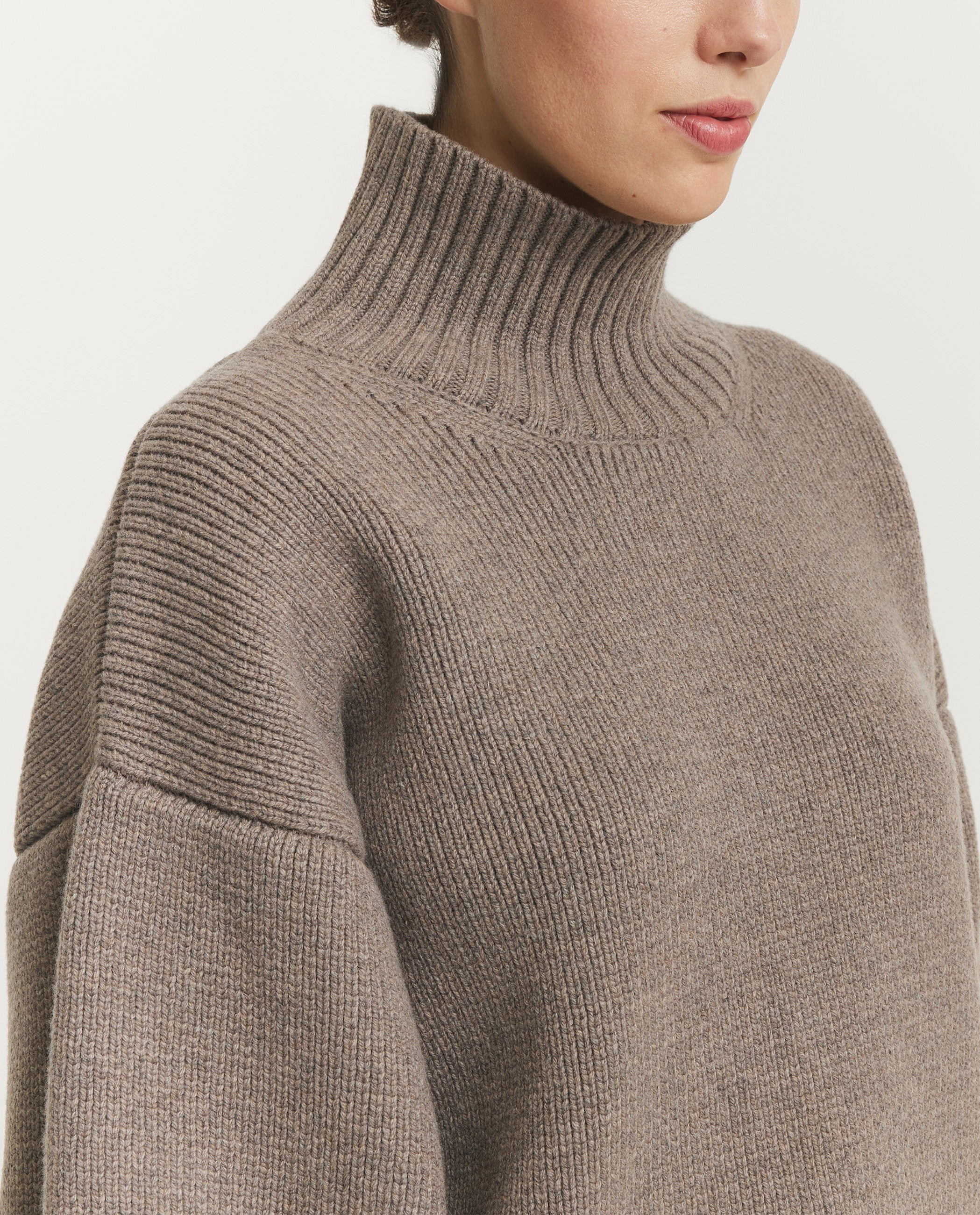 Sculptural Compact Turtleneck