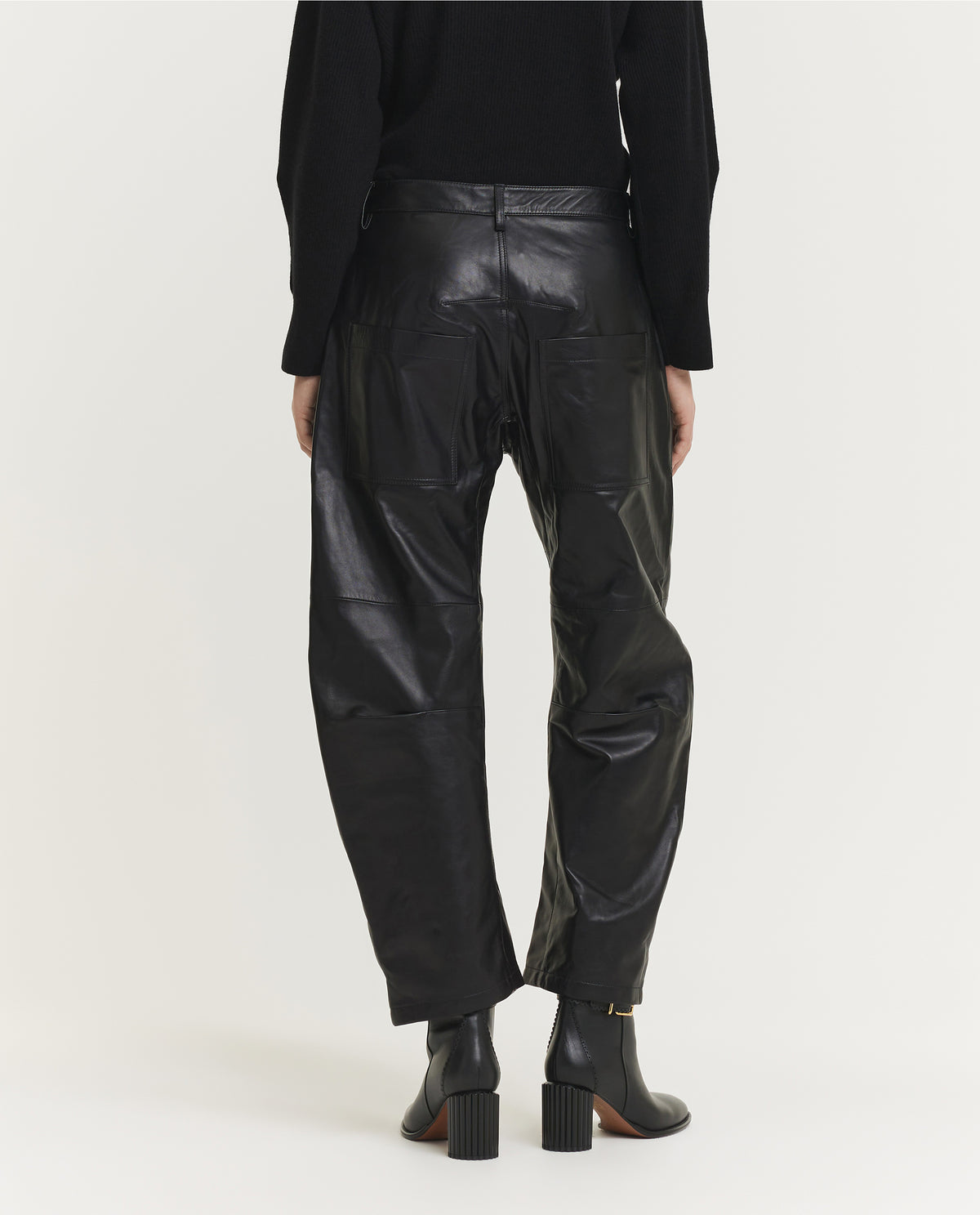 Shon Leren broek - Zwart