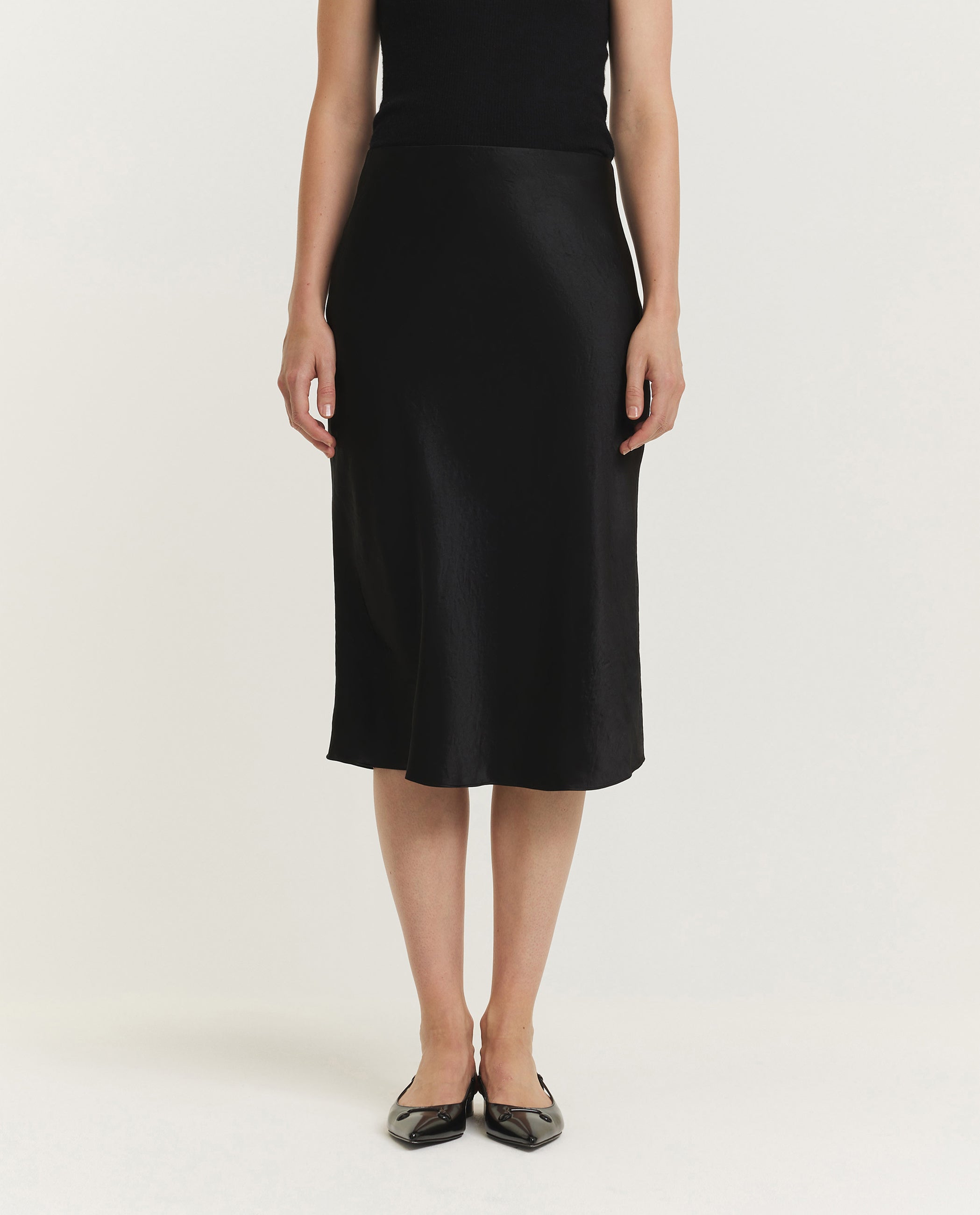 Satin Midi Skirt